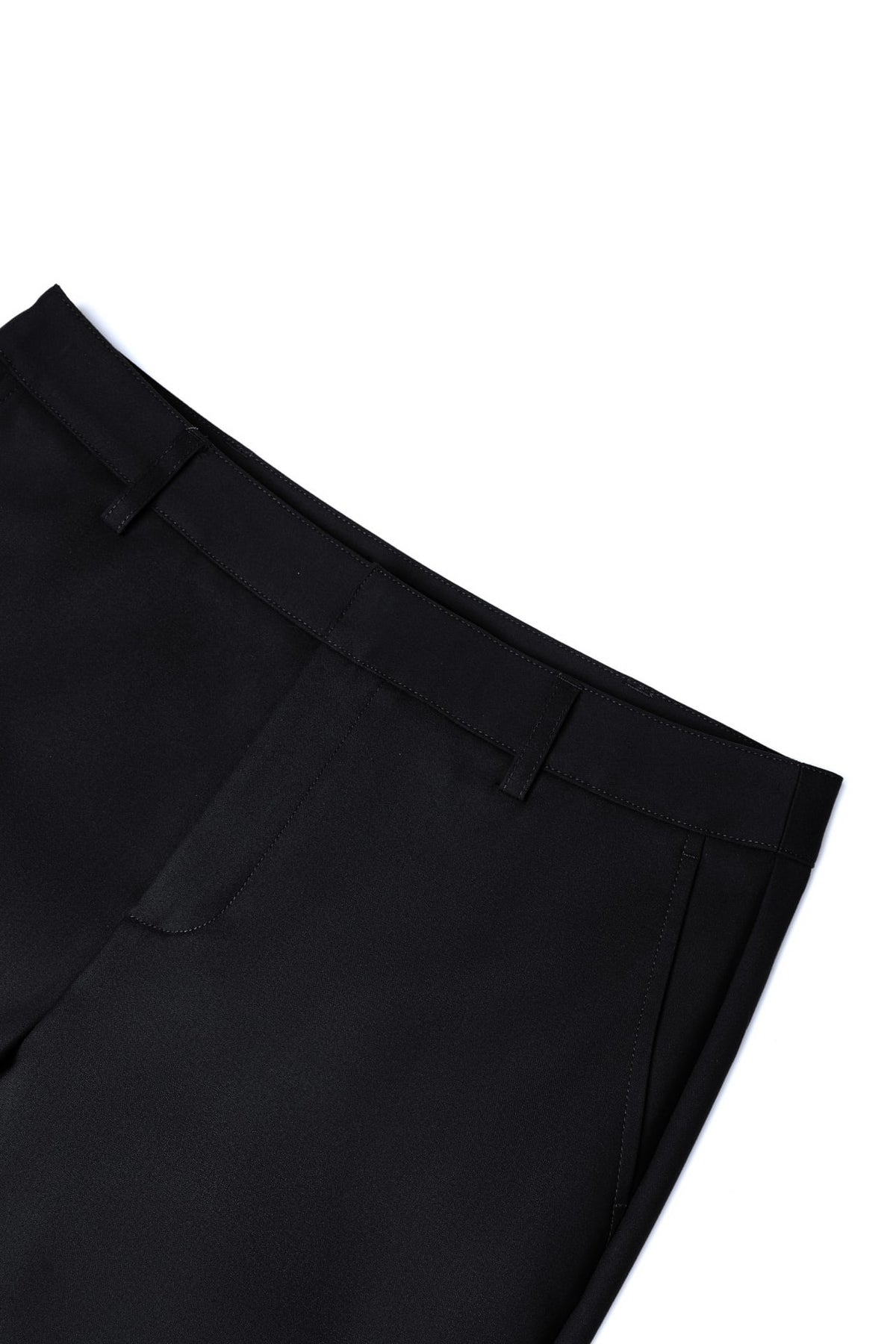 Cotton Nylon Double Weave Skinny Casual Pants with Belt