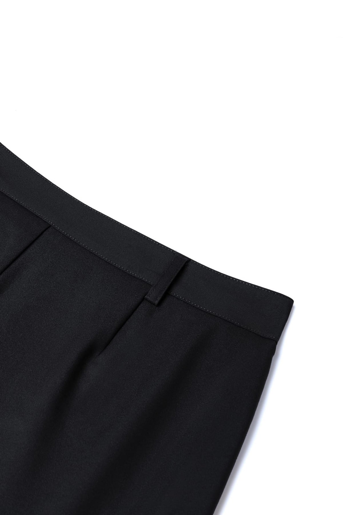 Cotton Nylon Double Weave Skinny Casual Pants with Belt