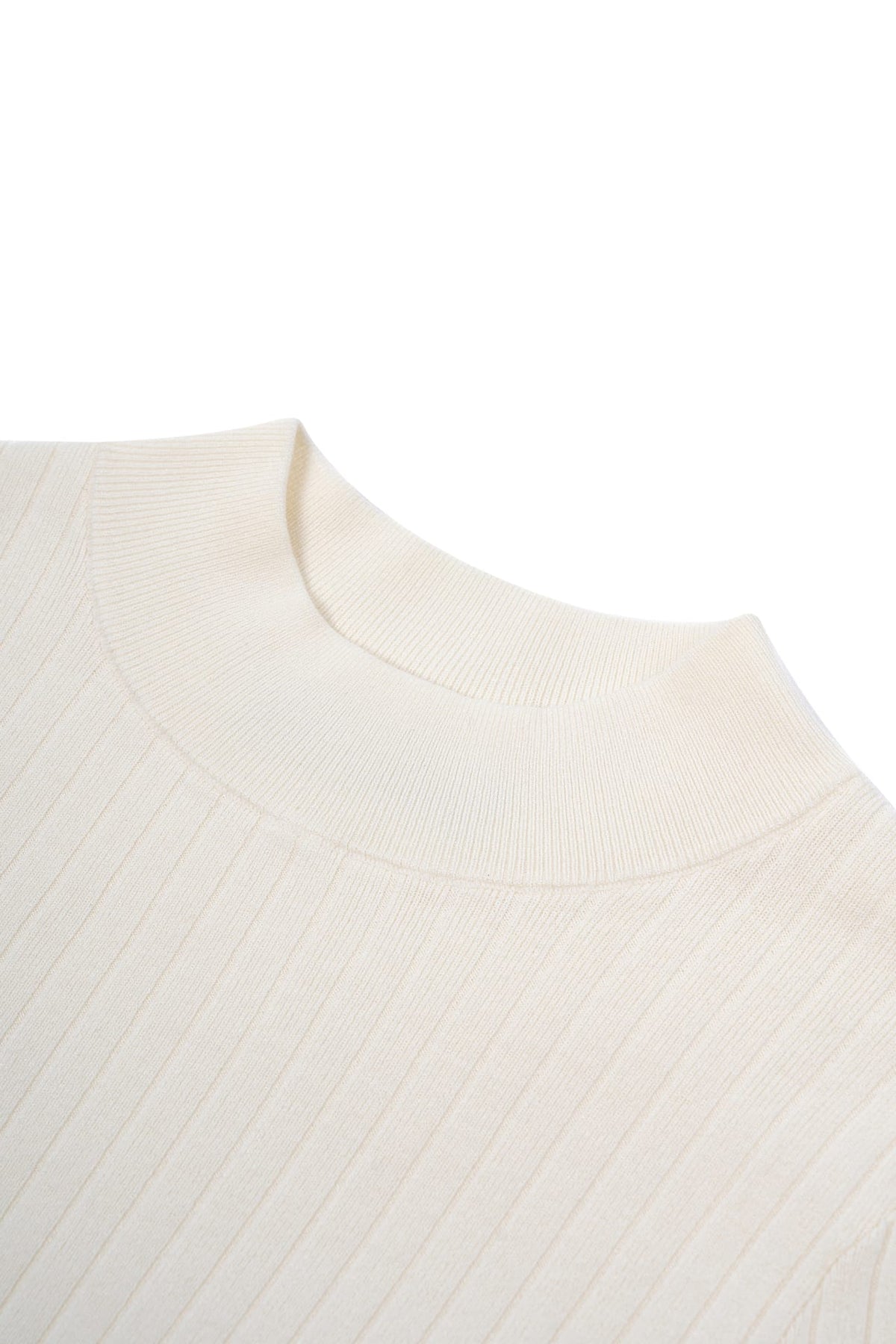 Poly Blend Regular Fit Mock Neck Sweater