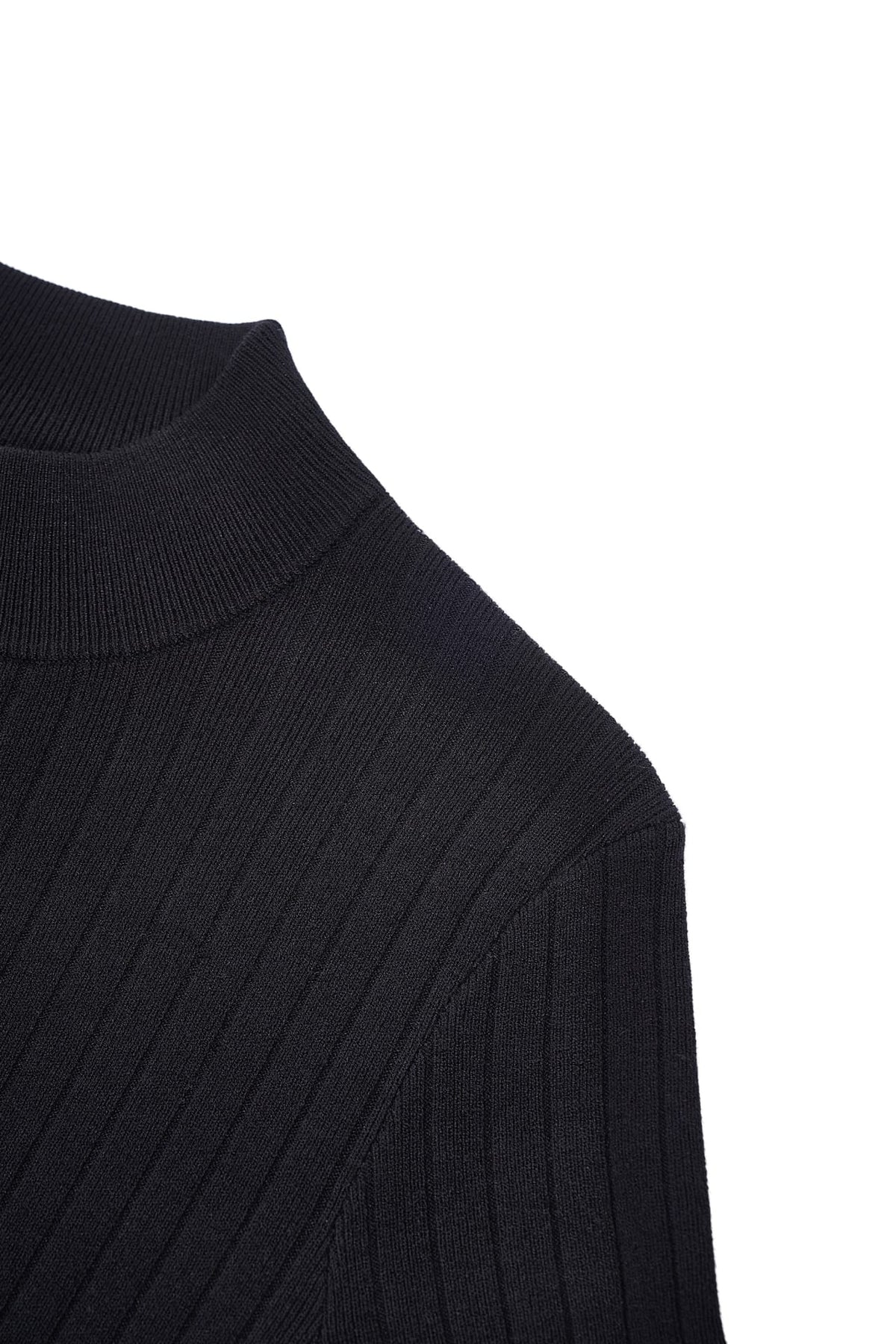 Poly Blend Regular Fit Mock Neck Sweater