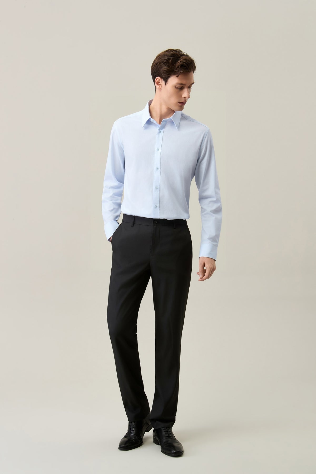 G2000 - Shirts - Non-Iron Easy Care Cotton Blend 2 Tone Smart Fit Long Sleeve Shirt