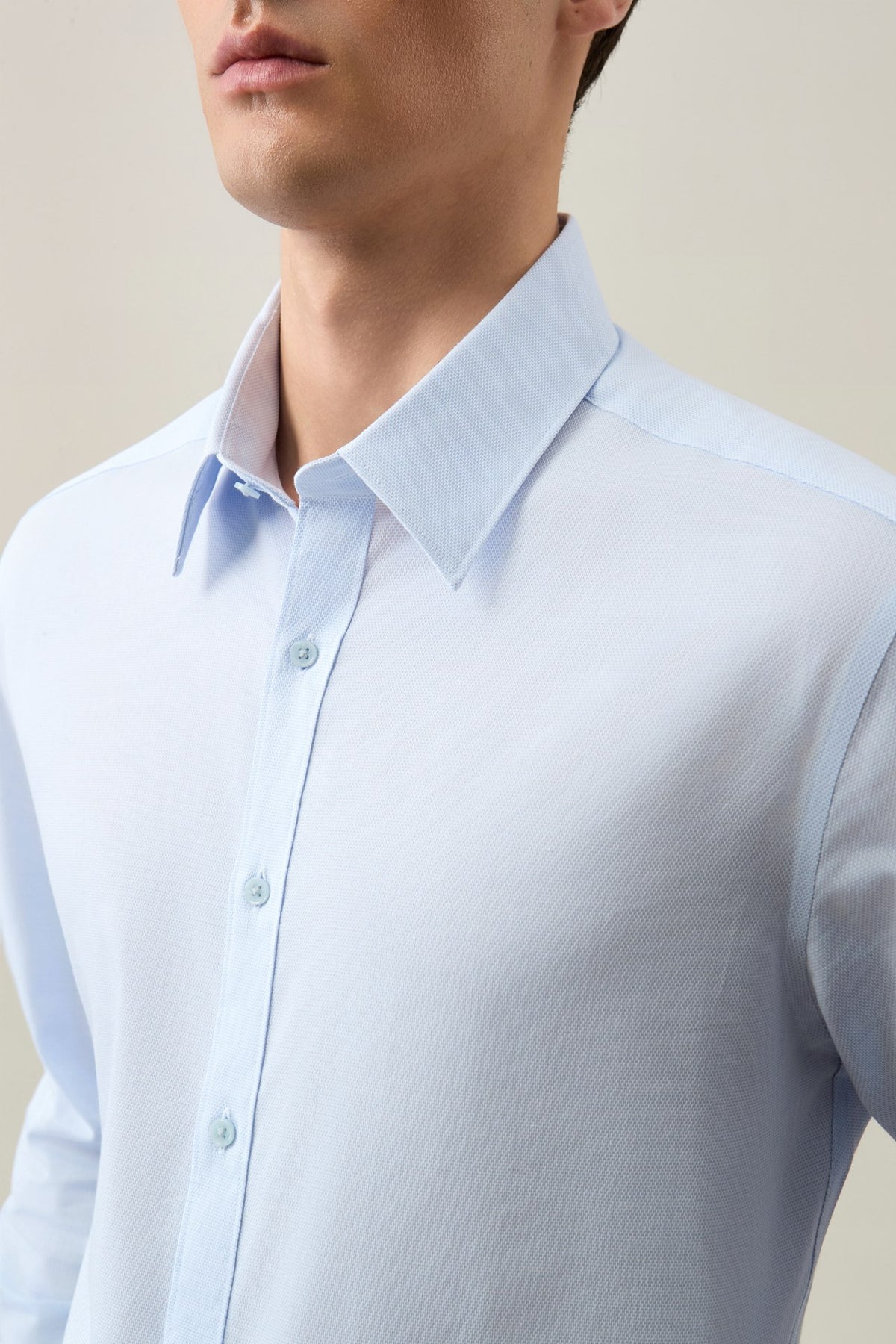 G2000 - Shirts - Non-Iron Easy Care Cotton Blend 2 Tone Smart Fit Long Sleeve Shirt