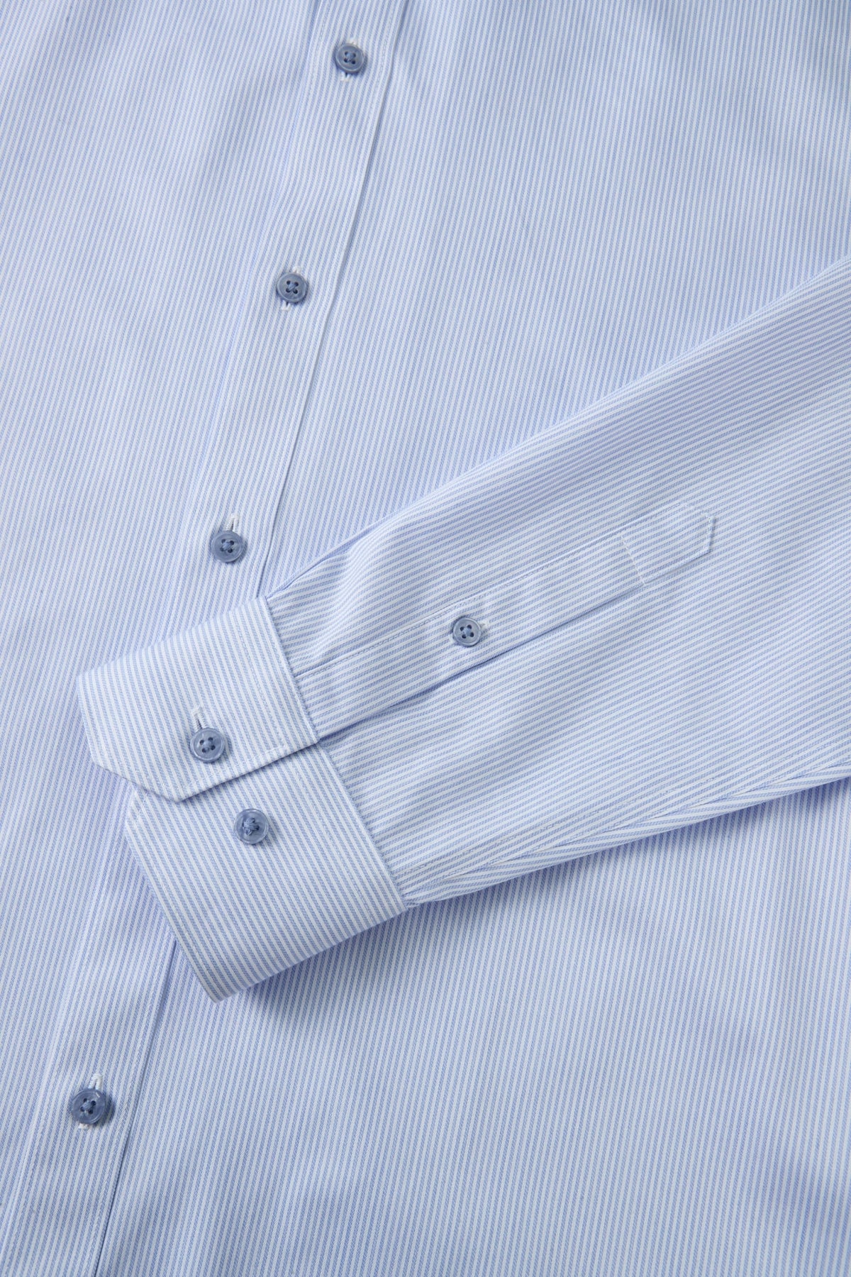 G2000 - Shirts - Non-Iron Easy Care Cotton Blend Stripe Smart Fit Long Sleeve Shirt