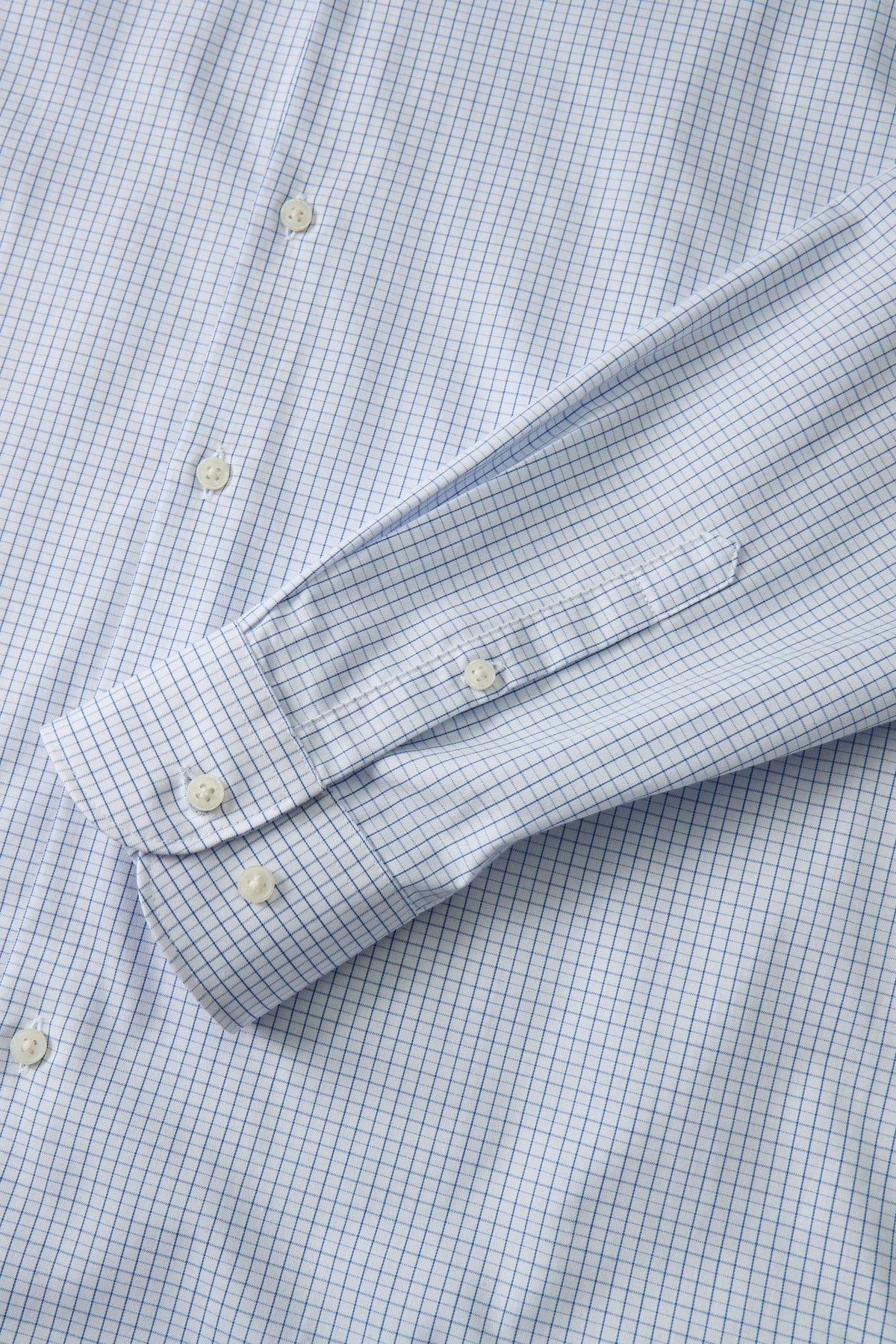 Non-Iron Easy Care Cotton Blend Check Smart Fit Long Sleeve Shirt