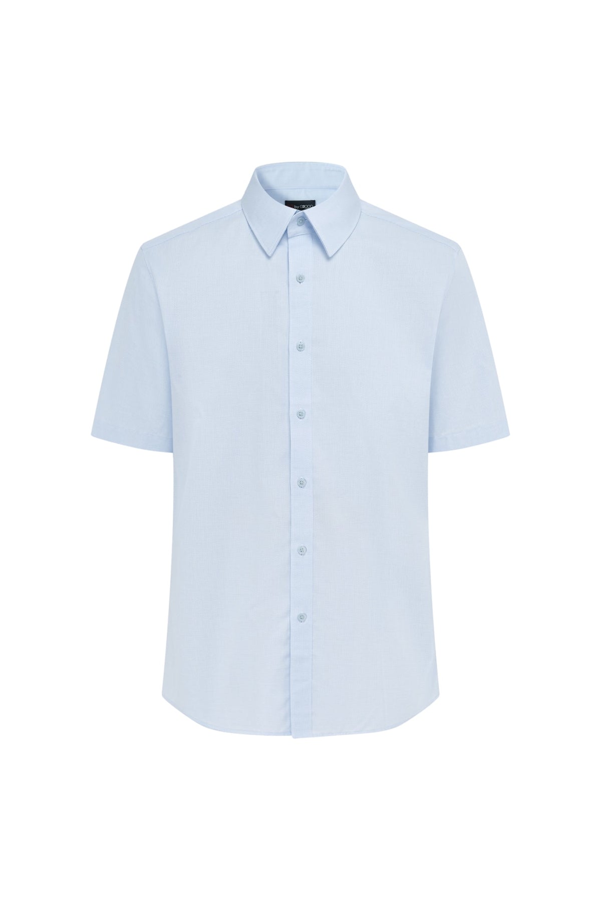 Non-Iron Easy Care Cotton Blend 2 Tone Smart Fit Short Sleeve Shirt