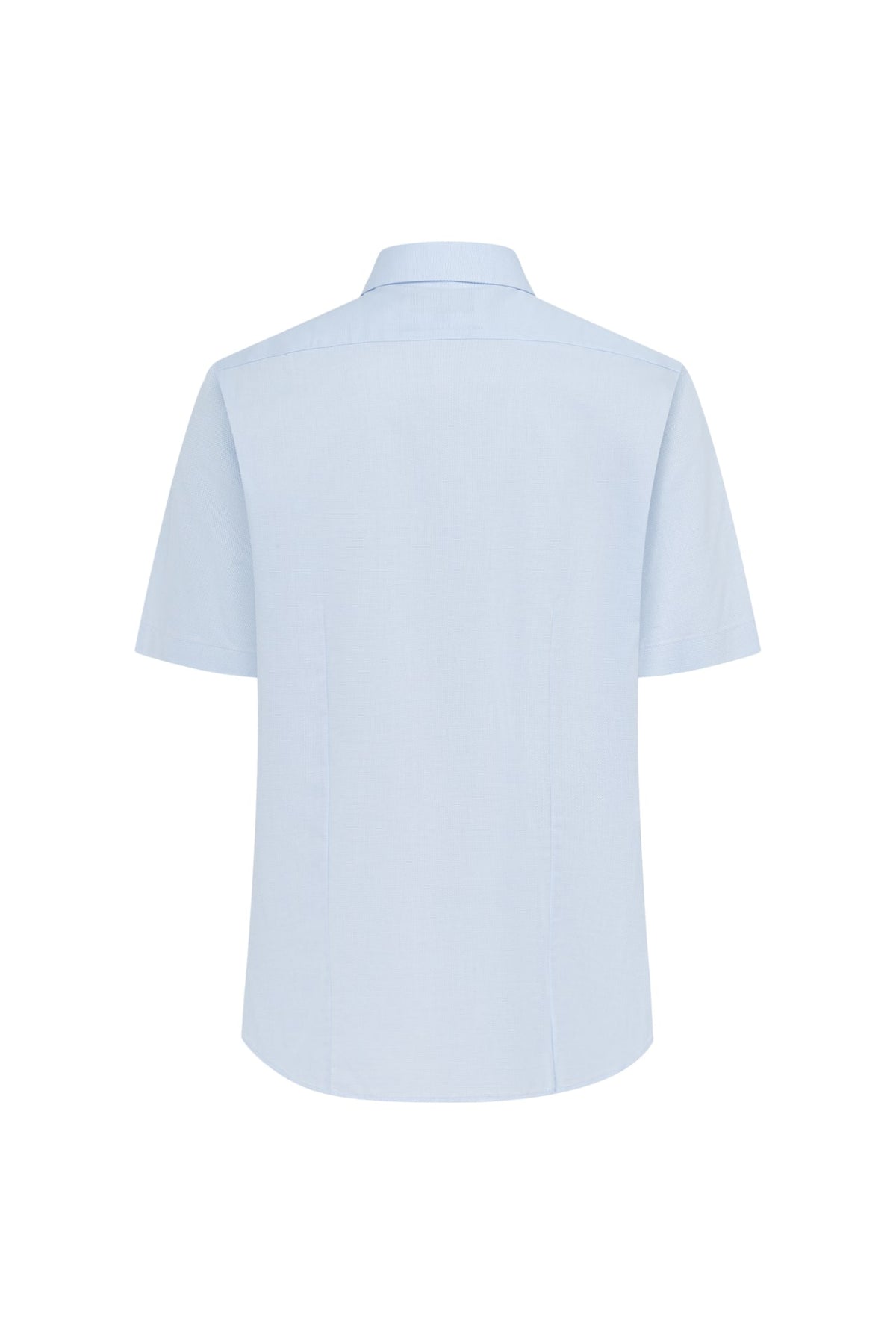 Non-Iron Easy Care Cotton Blend 2 Tone Smart Fit Short Sleeve Shirt