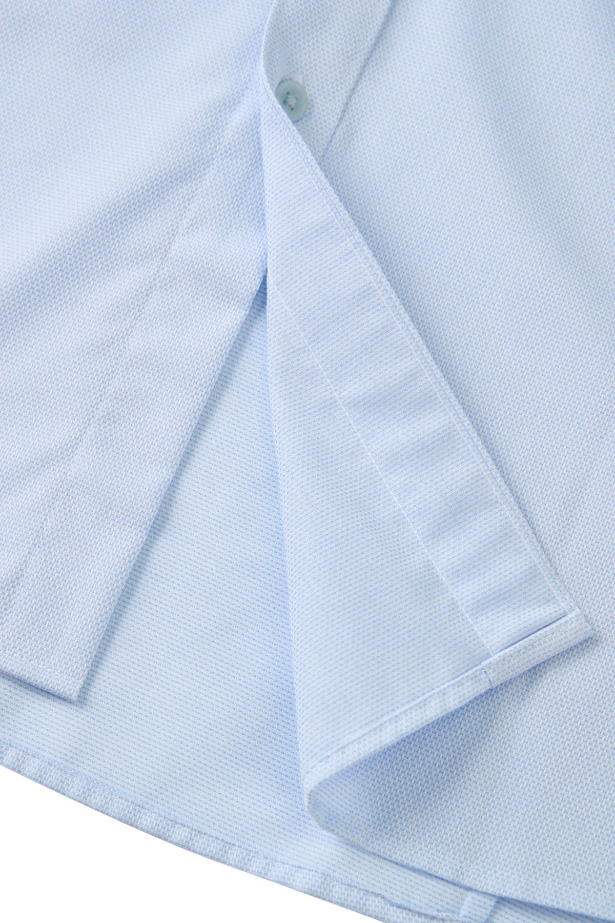 Non-Iron Easy Care Cotton Blend 2 Tone Smart Fit Short Sleeve Shirt