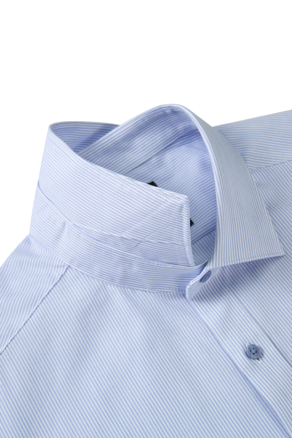 Non-Iron Easy Care Cotton Blend Stripe Smart Fit Short Sleeve Shirt