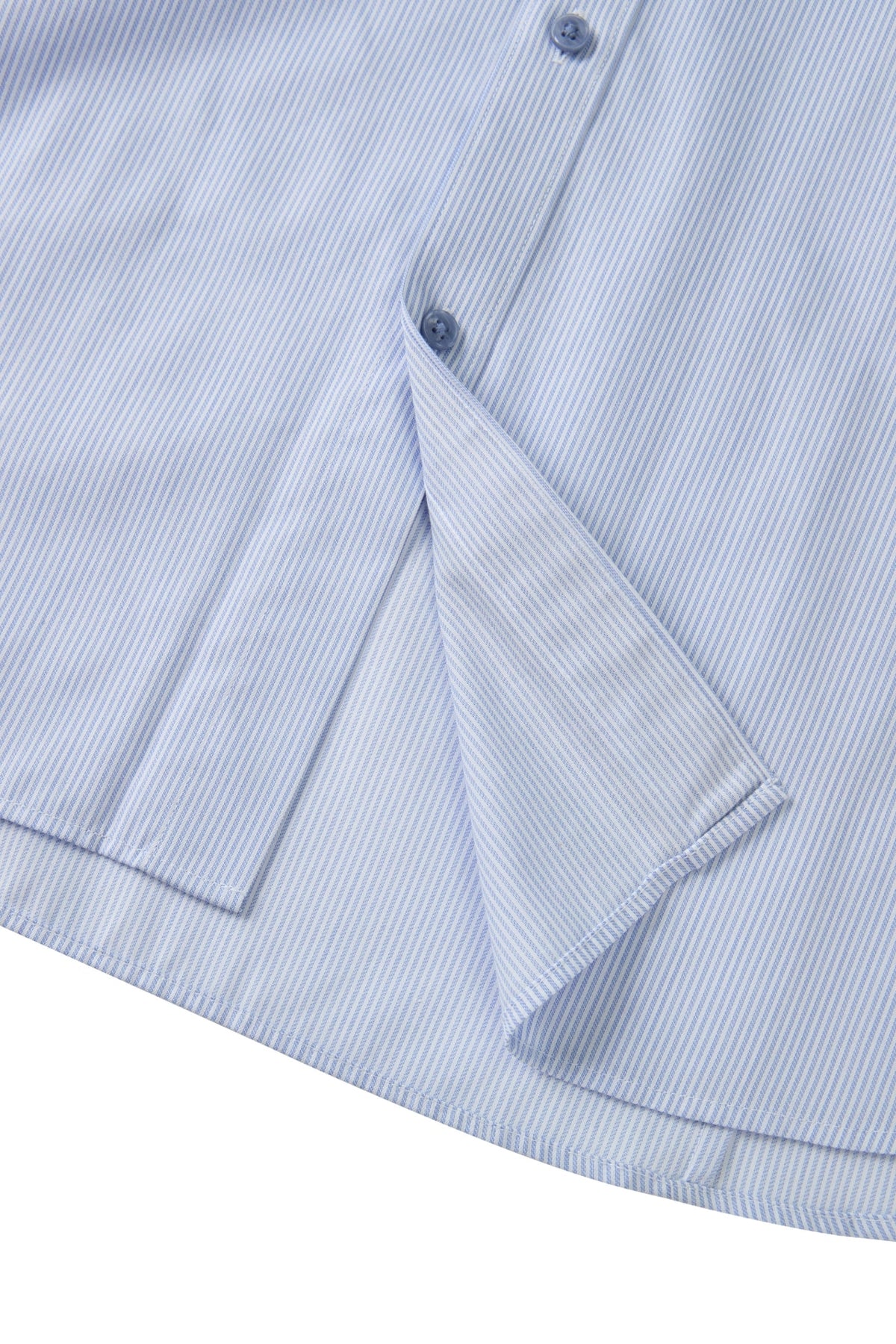 Non-Iron Easy Care Cotton Blend Stripe Smart Fit Short Sleeve Shirt