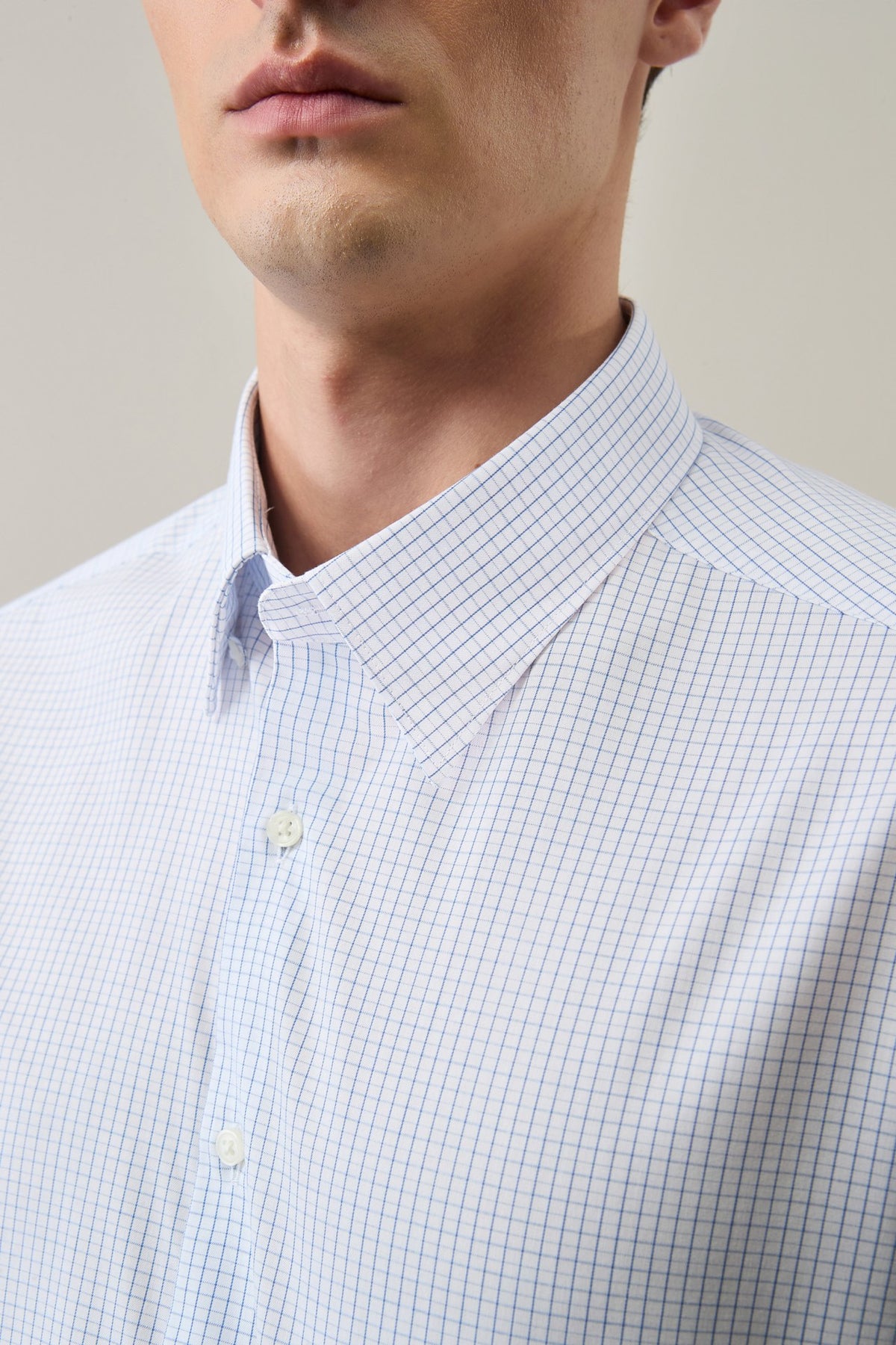 Non-Iron Easy Care Cotton Blend Check Smart Fit Short Sleeve Shirt