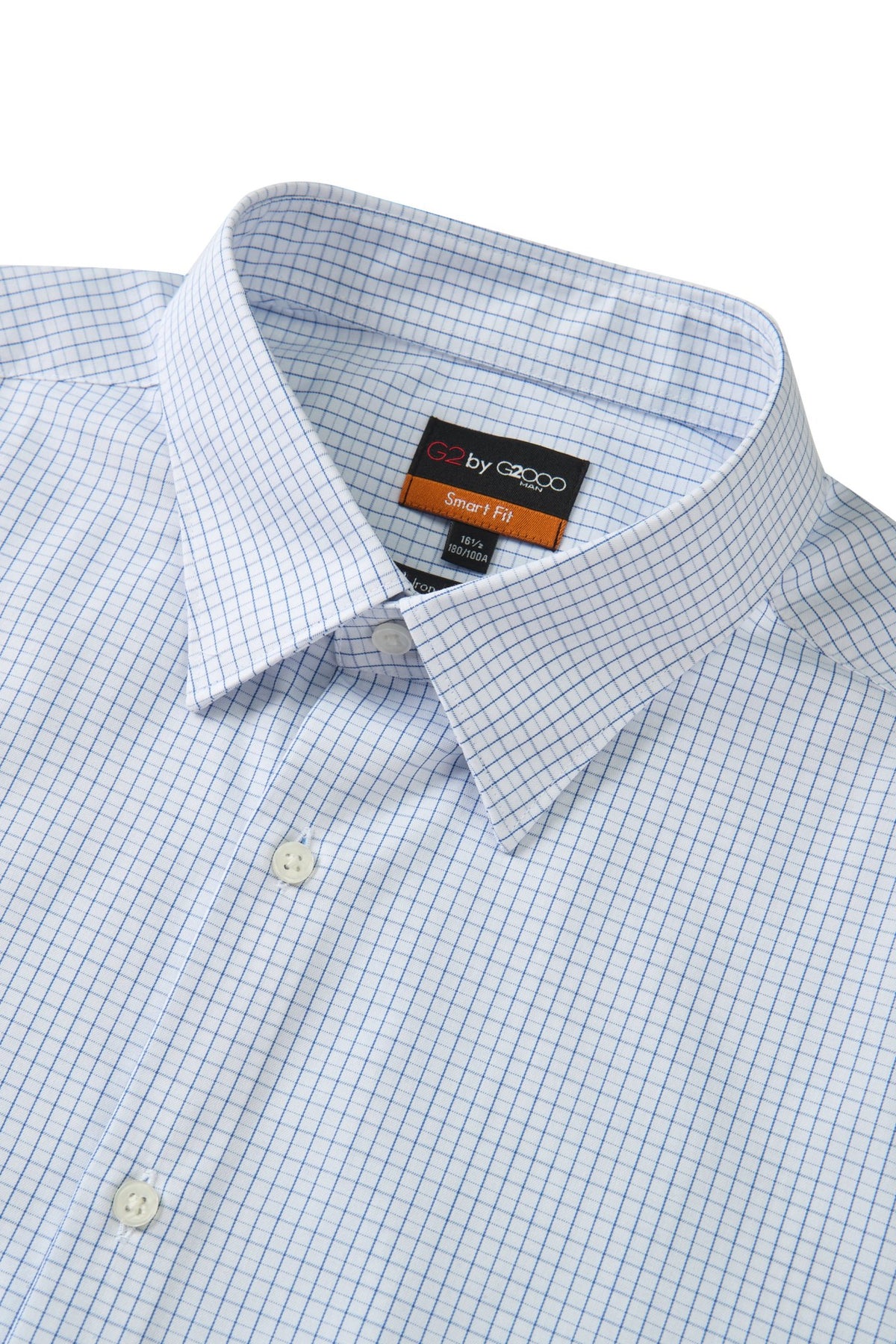 Non-Iron Easy Care Cotton Blend Check Smart Fit Short Sleeve Shirt