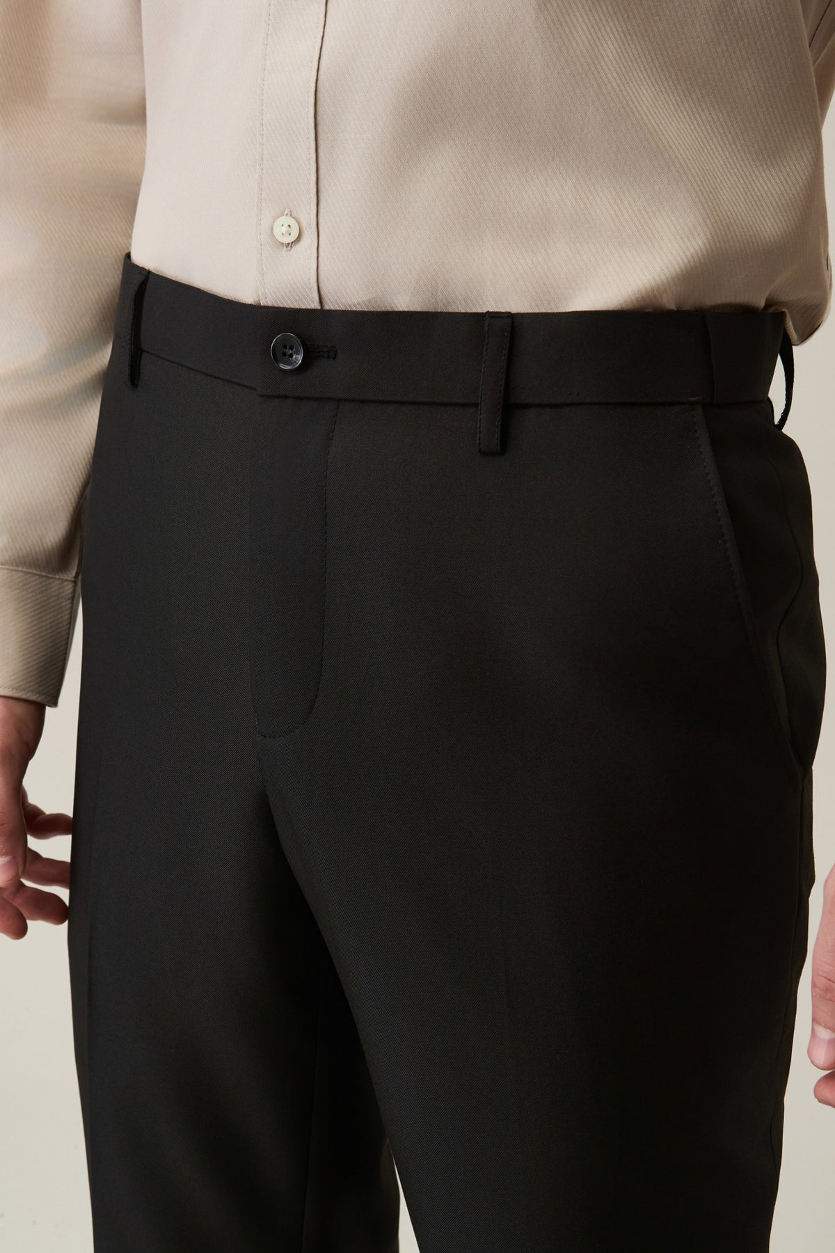 Anti-Electrostatic Poly Twill Smart Fit Suit Pants with Elastic Waistband