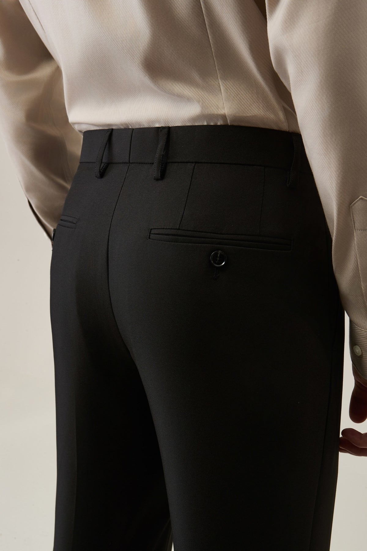 Anti-Electrostatic Poly Twill Smart Fit Suit Pants with Elastic Waistband
