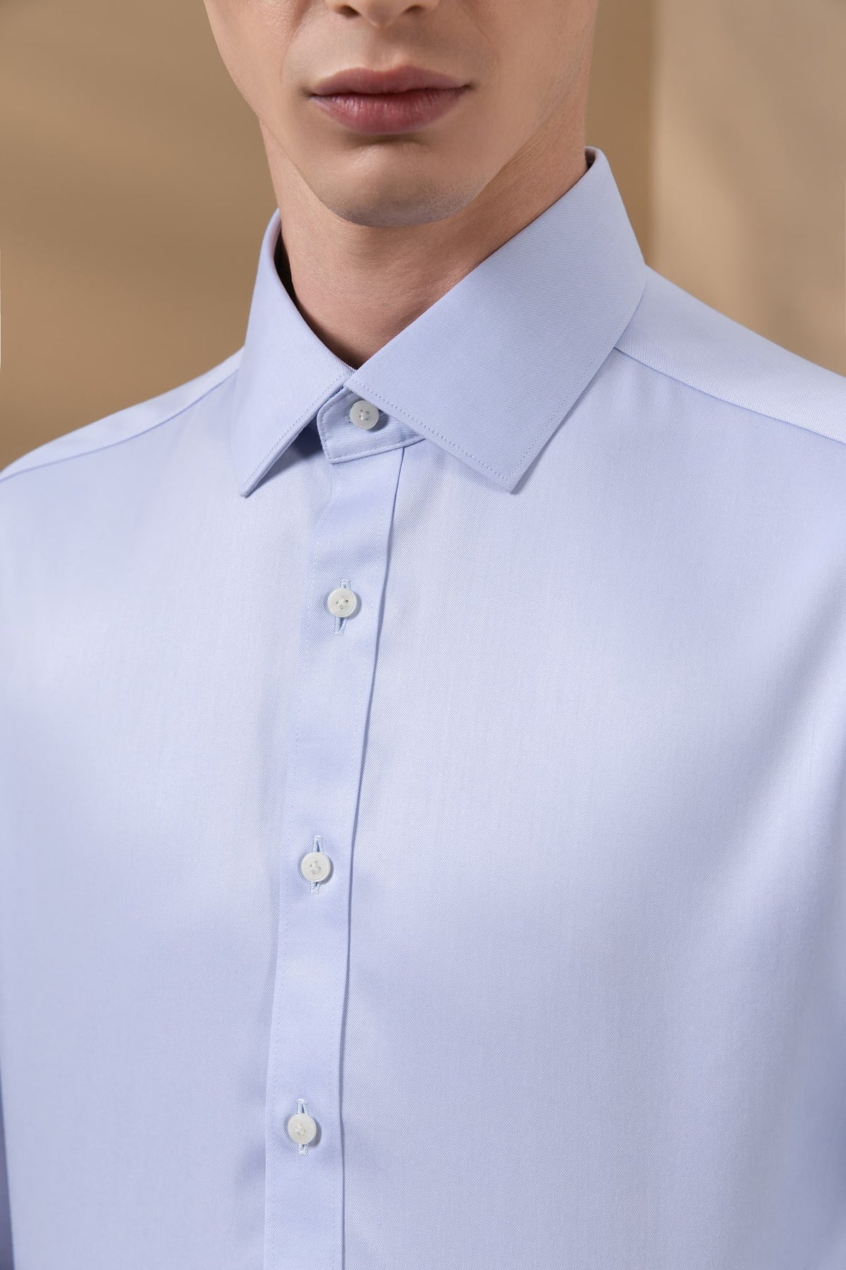 Non-Iron 200/2 Pure Cotton Fine Twill Smart Fit Long Sleeve Shirt