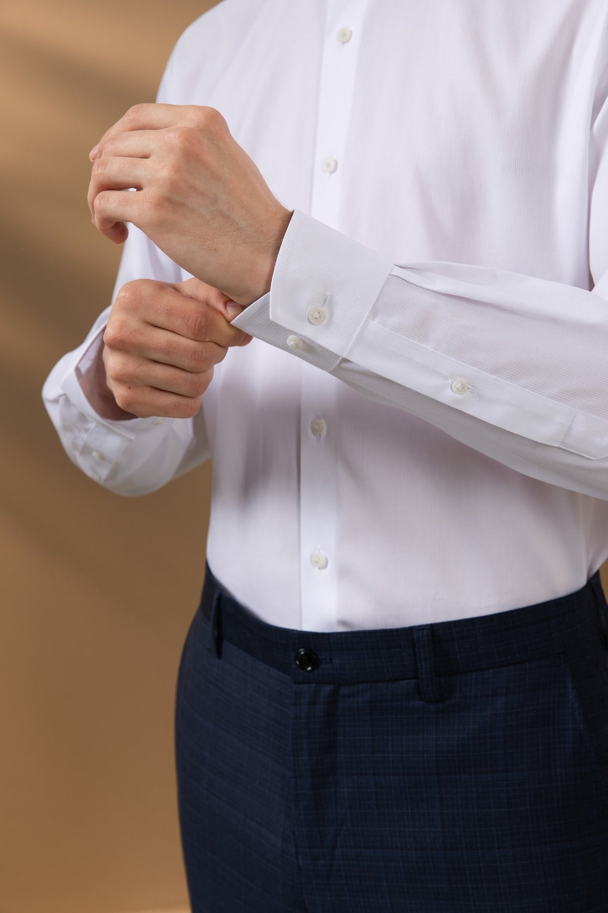 Non-Iron Temperature Regulating Texture Smart Fit Long Sleeve Shirt