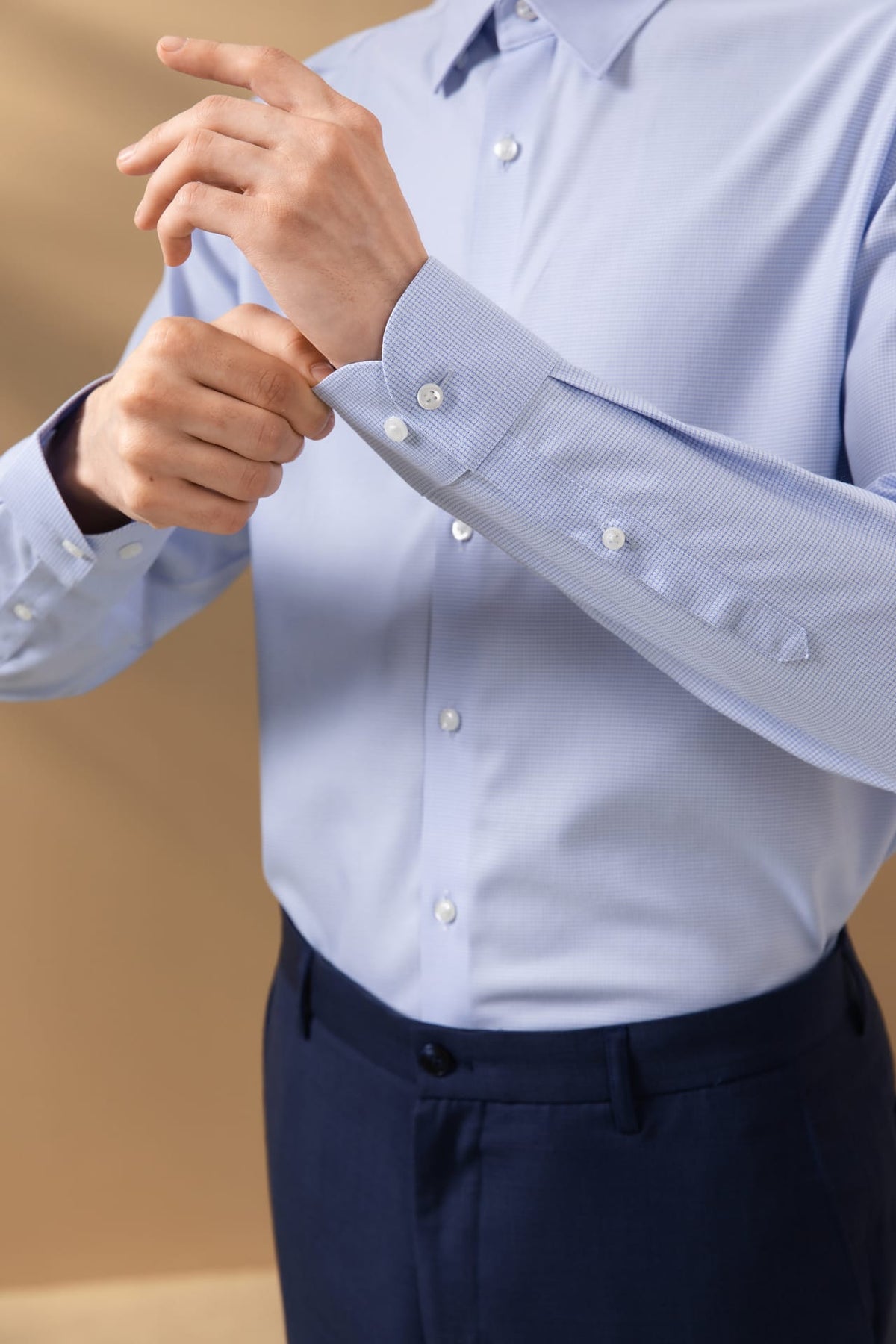 Non-Iron Temperature Regulating Check Smart Fit Long Sleeve Shirt