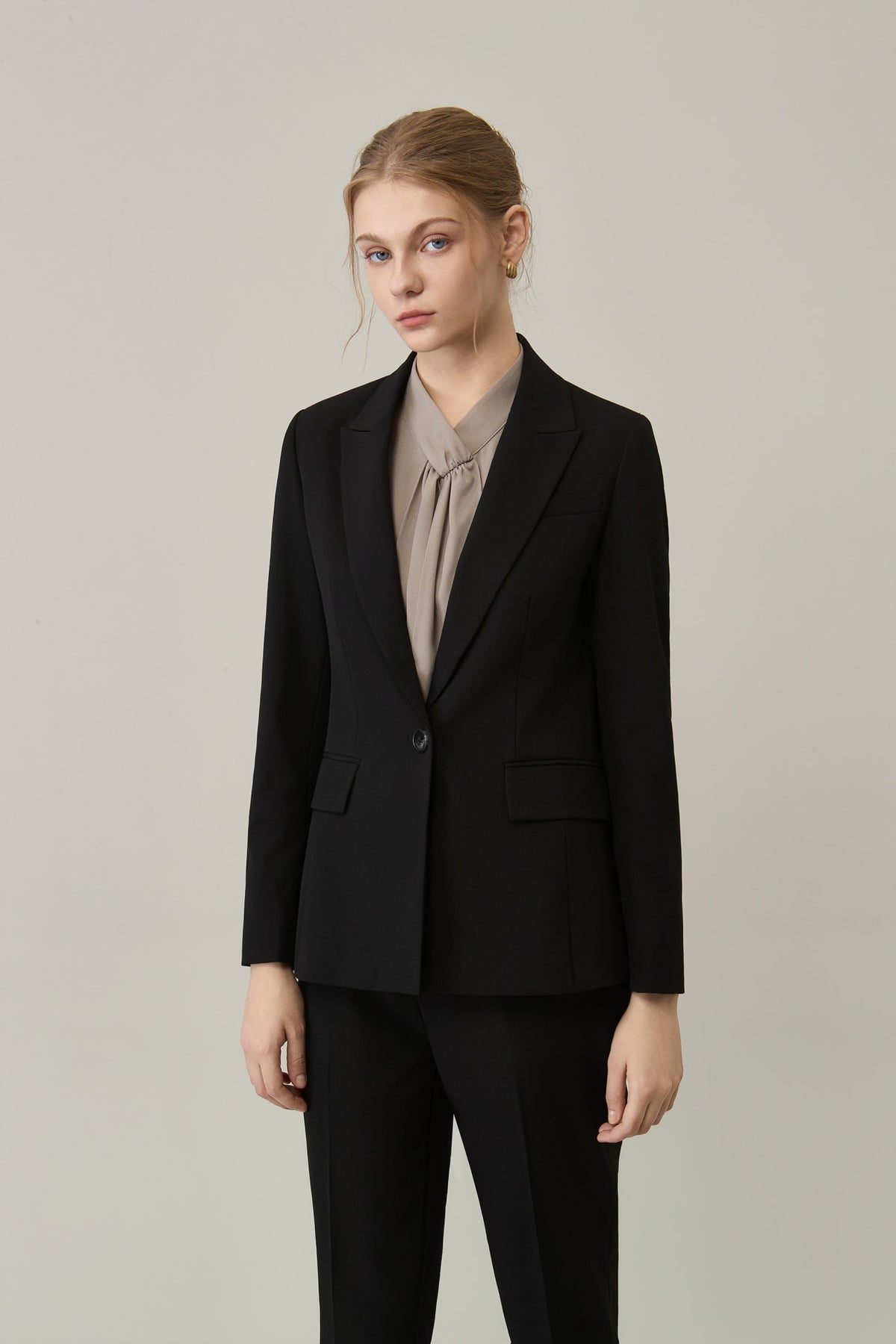 Poly Crepe Easy Fit Suit Blazer