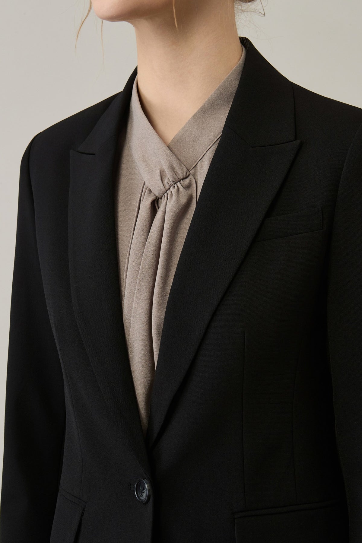 Poly Crepe Easy Fit Suit Blazer