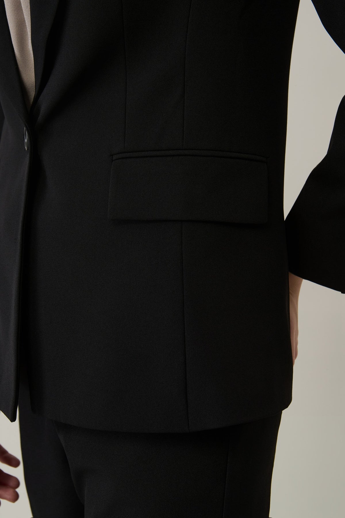 Poly Crepe Easy Fit Suit Blazer