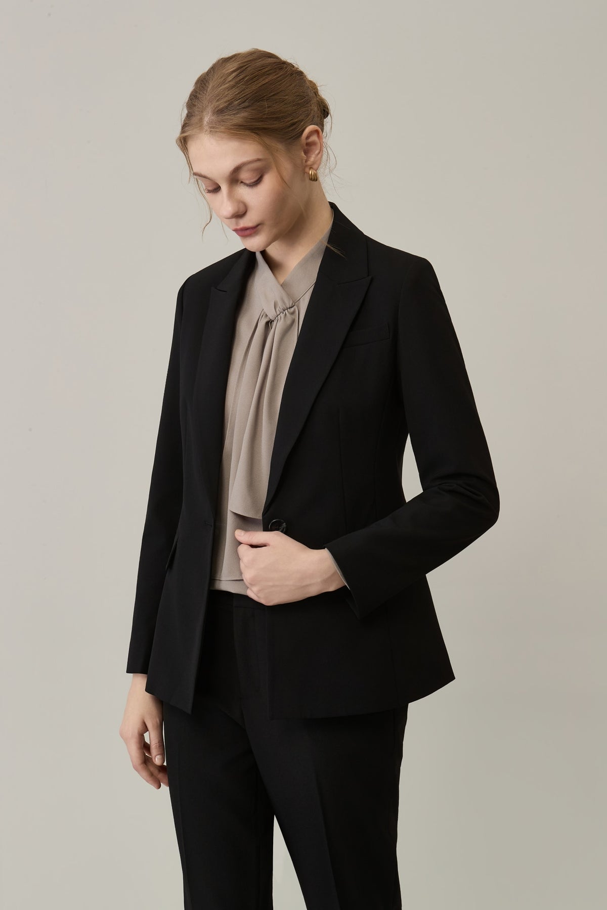 Poly Crepe Easy Fit Suit Blazer
