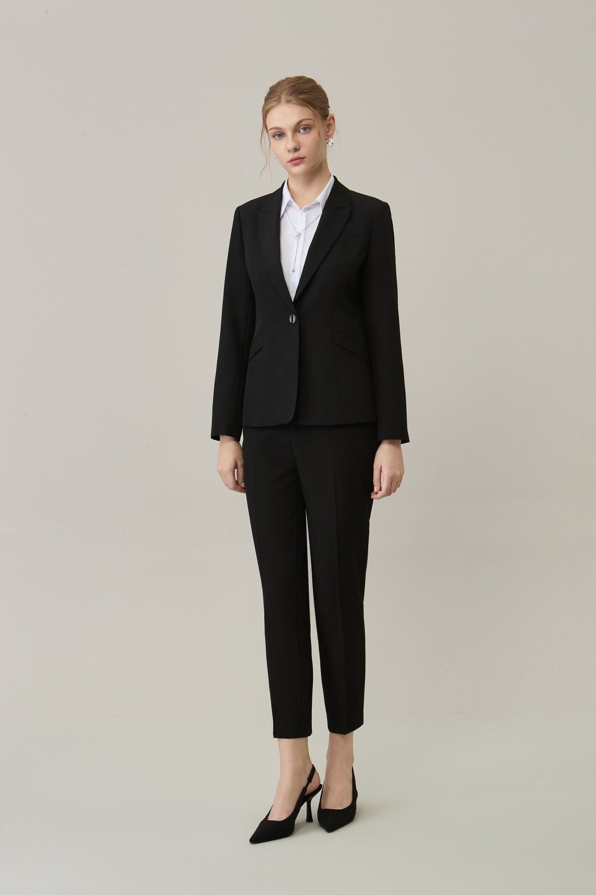 Poly Crepe Easy Fit Suit Blazer