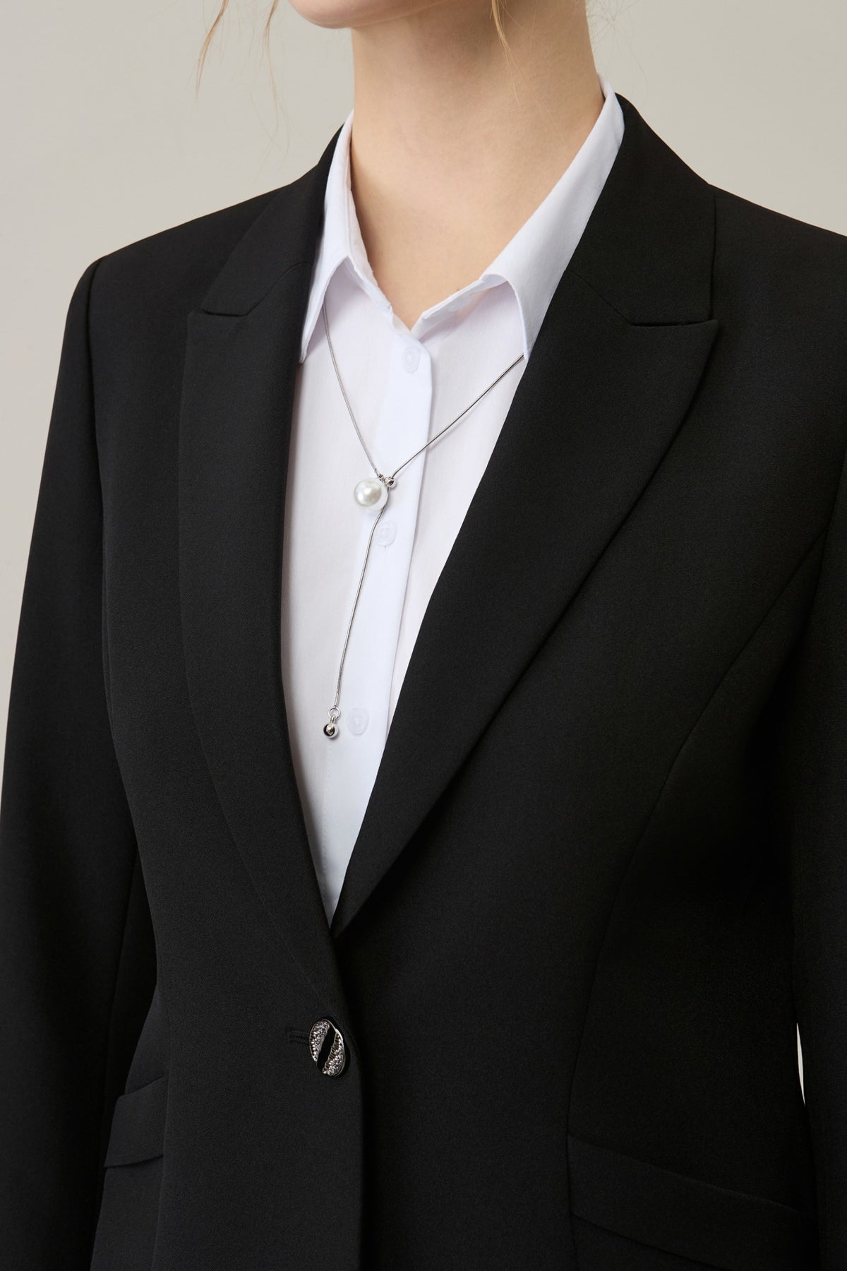 Poly Crepe Easy Fit Suit Blazer