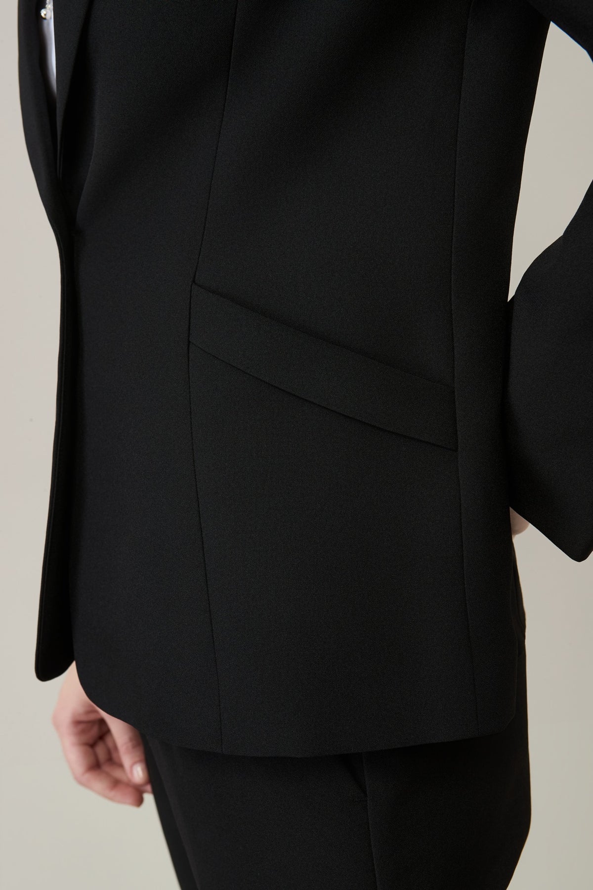 Poly Crepe Easy Fit Suit Blazer