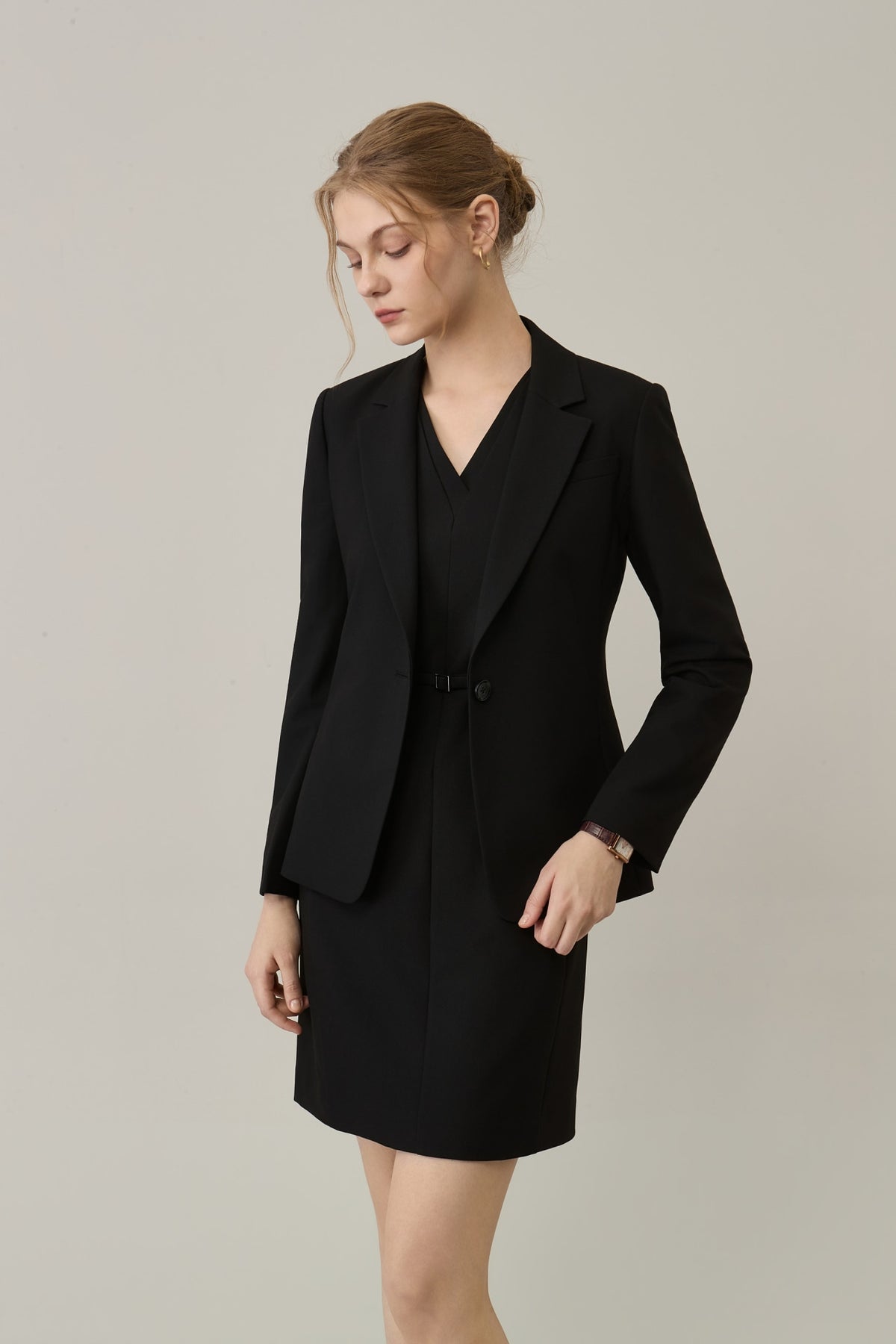 Poly Rayon Twill Slim Fit Suit Blazer