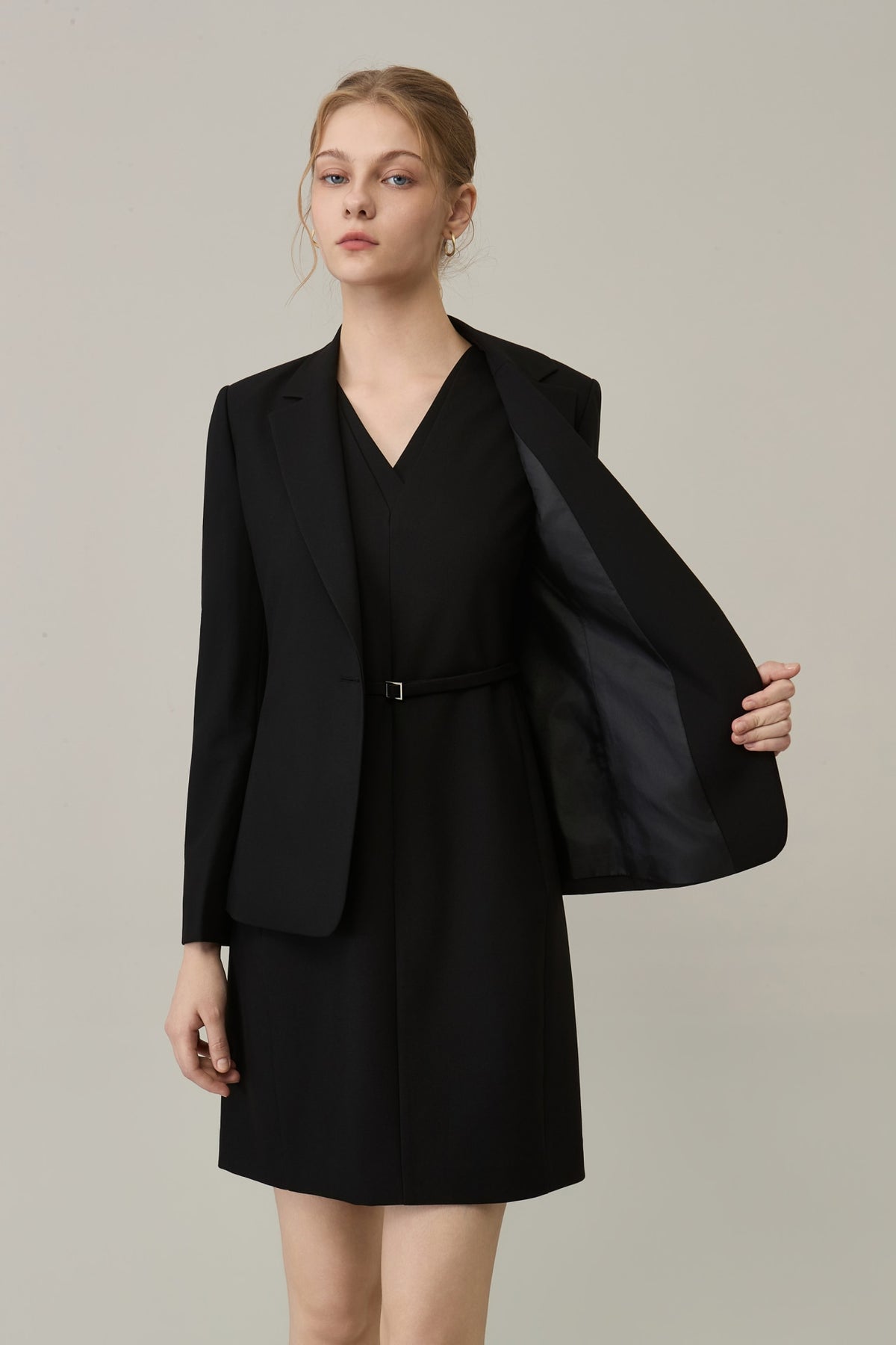 Poly Rayon Twill Slim Fit Suit Blazer