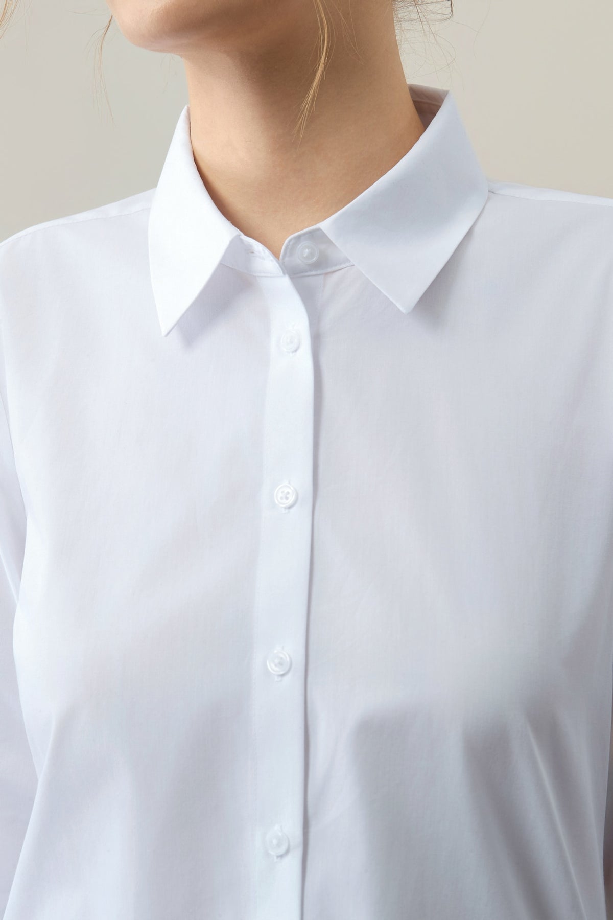 Non-Iron Cotton Blend Popln Comfort Fit Long Sleeve Shirt