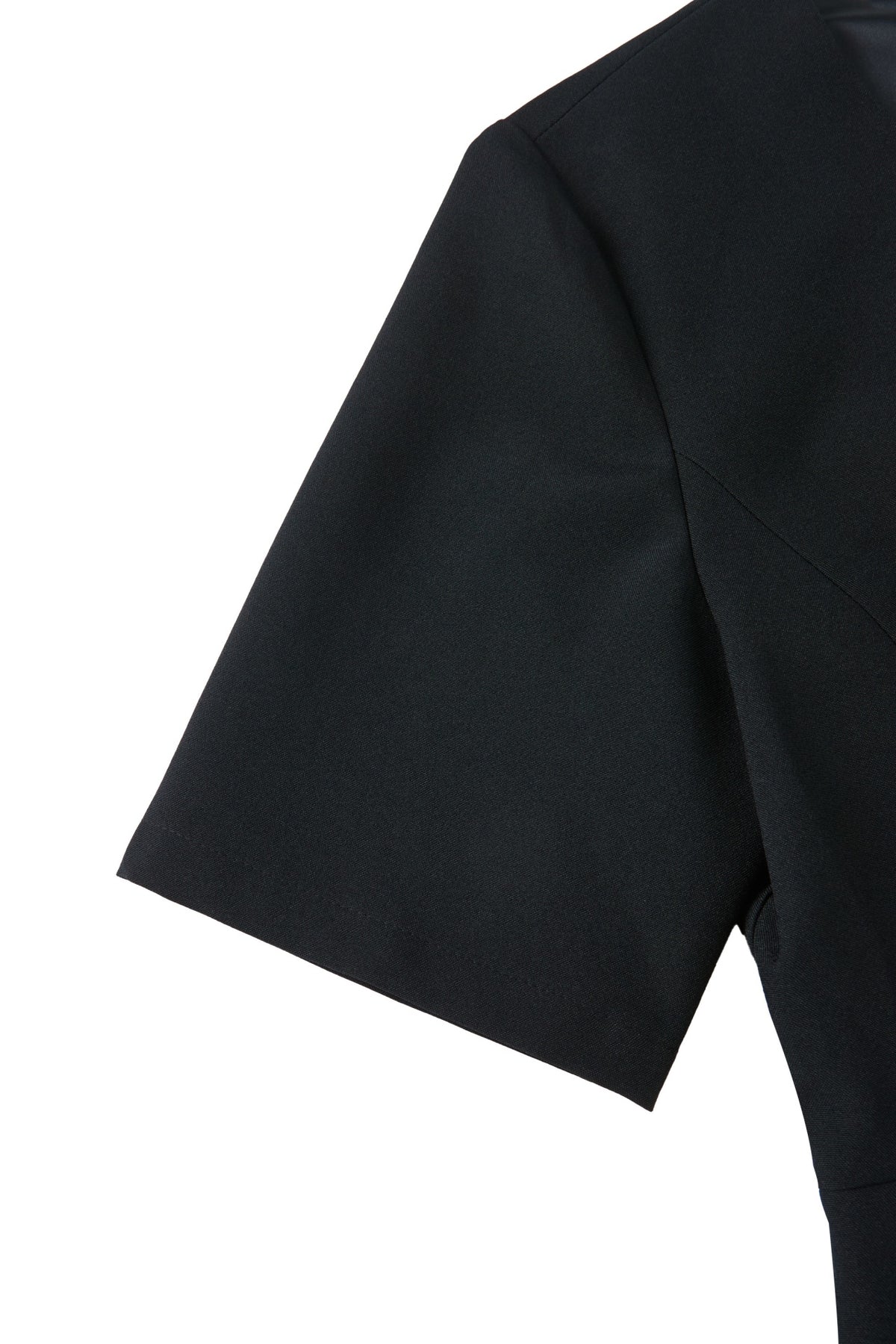 Poly Plain Weave Round Neck A-Shape Dress