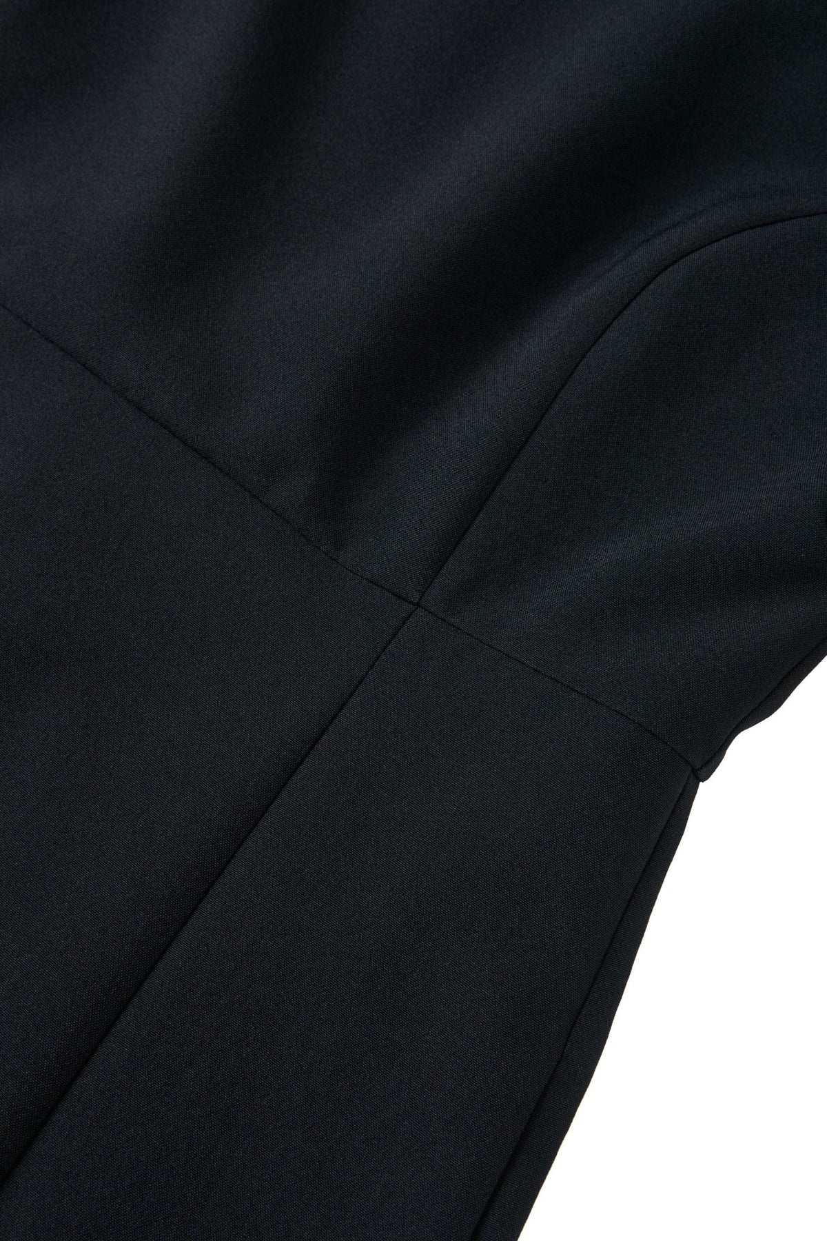 Poly Plain Weave Round Neck A-Shape Dress