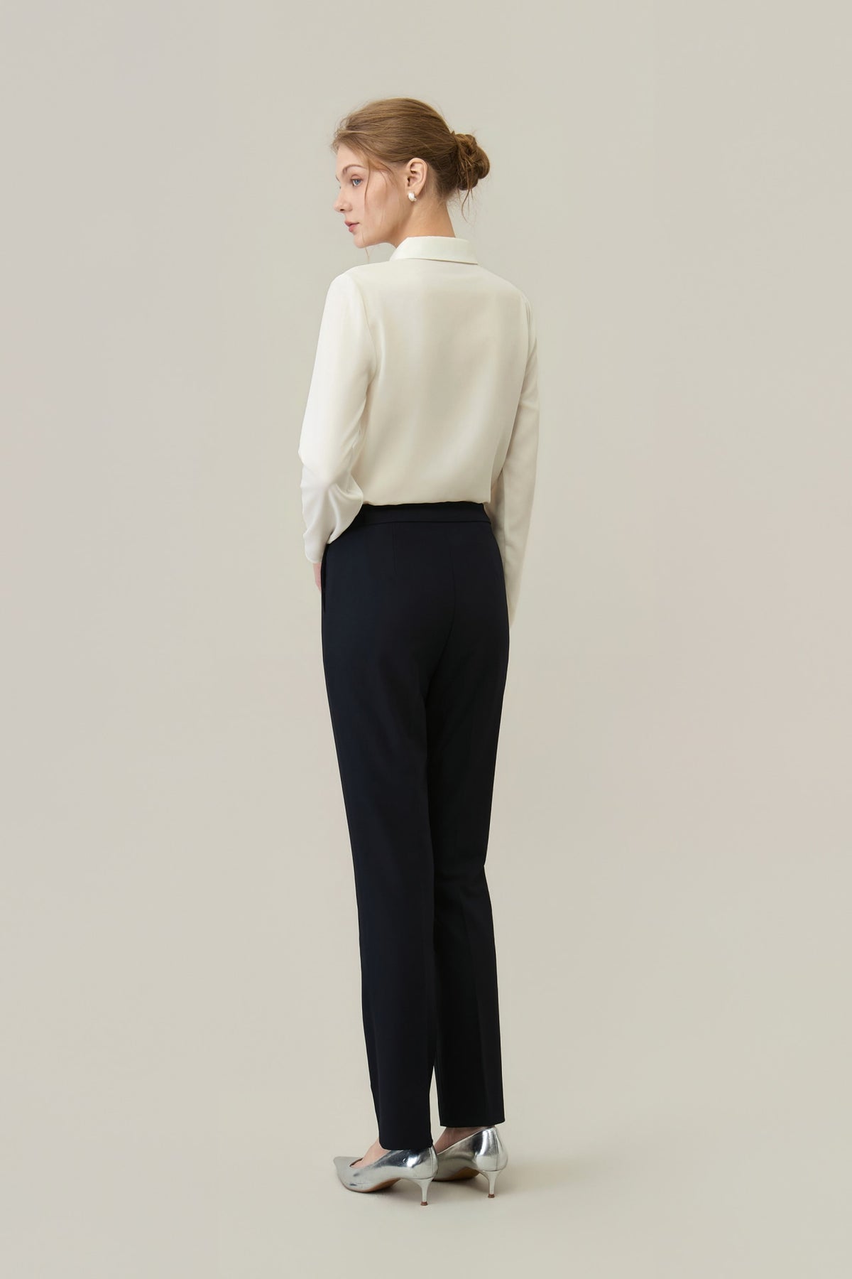 Poly Cerepe Shirt Collar Regular Fit Blouse