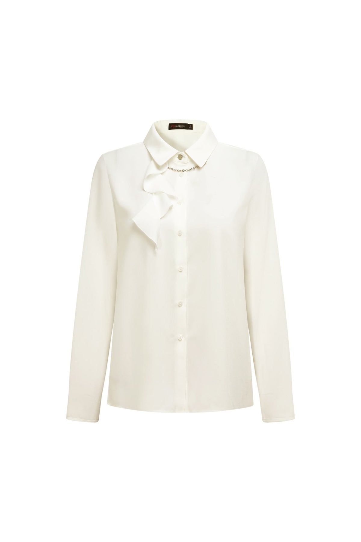 Poly Cerepe Shirt Collar Regular Fit Blouse
