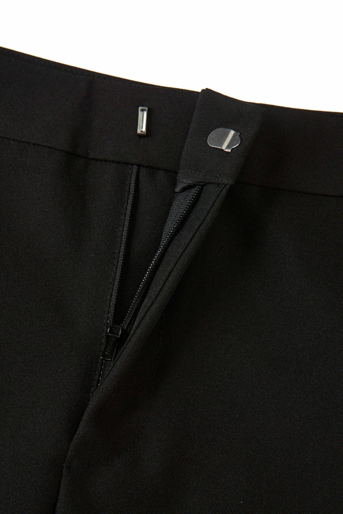 Poly Plain Weave Cigarette Hip Hanger Suit Pants