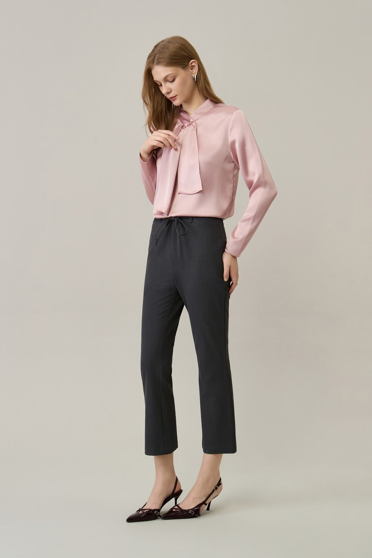 G2000 - Pants - Slim Boot Regular Waist Casual Pants with Belt
