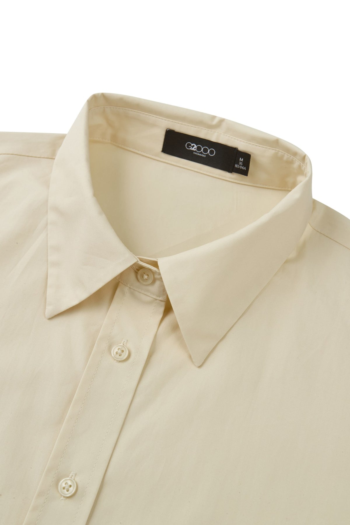 G2000 - Shirts - Pure Cotton Poplin Relax Fit Scarf-Neck Shirt