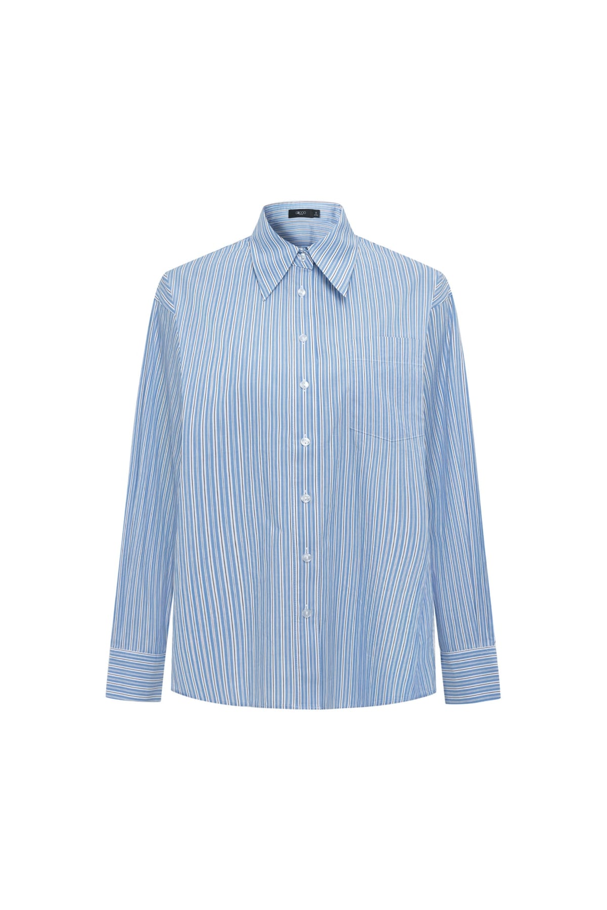 Pure Cotton Stripe Relax Fit Pocket Shirt
