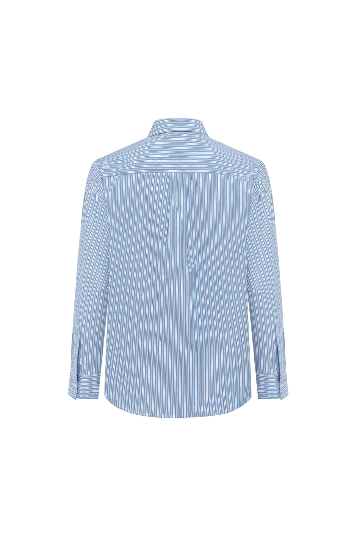 Pure Cotton Stripe Relax Fit Pocket Shirt