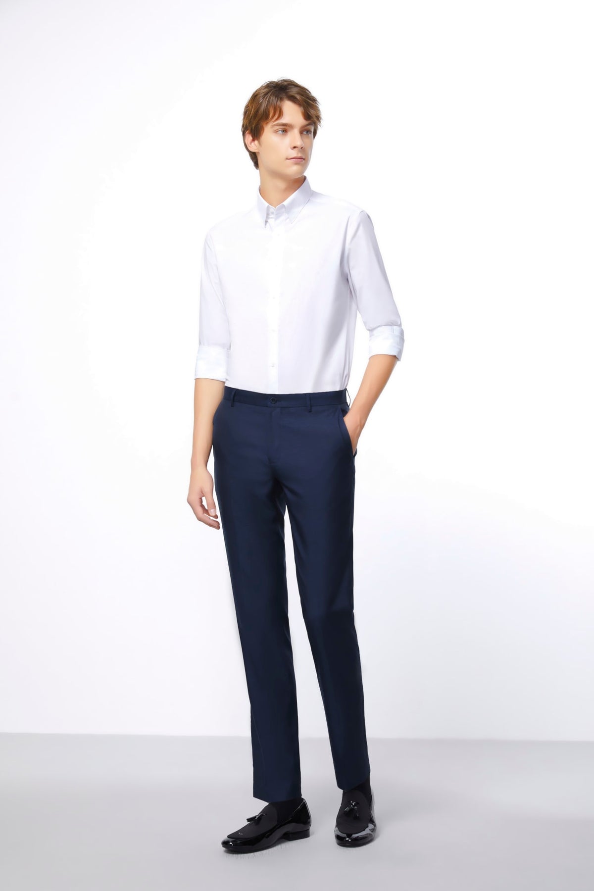 G2000 - Shirts - Non-Iron Easy Care Smart Fit Poplin Shirt - Polished Frost - Smart
