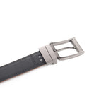 35mm Chocolate Genuine Split Leather Reversible Belt