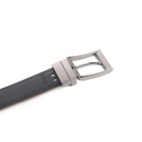 35mm Chocolate Genuine Split Leather Reversible Belt