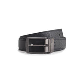 35mm Black Genuine Split Leather Reversible Belt-35mm [Without Buckle]