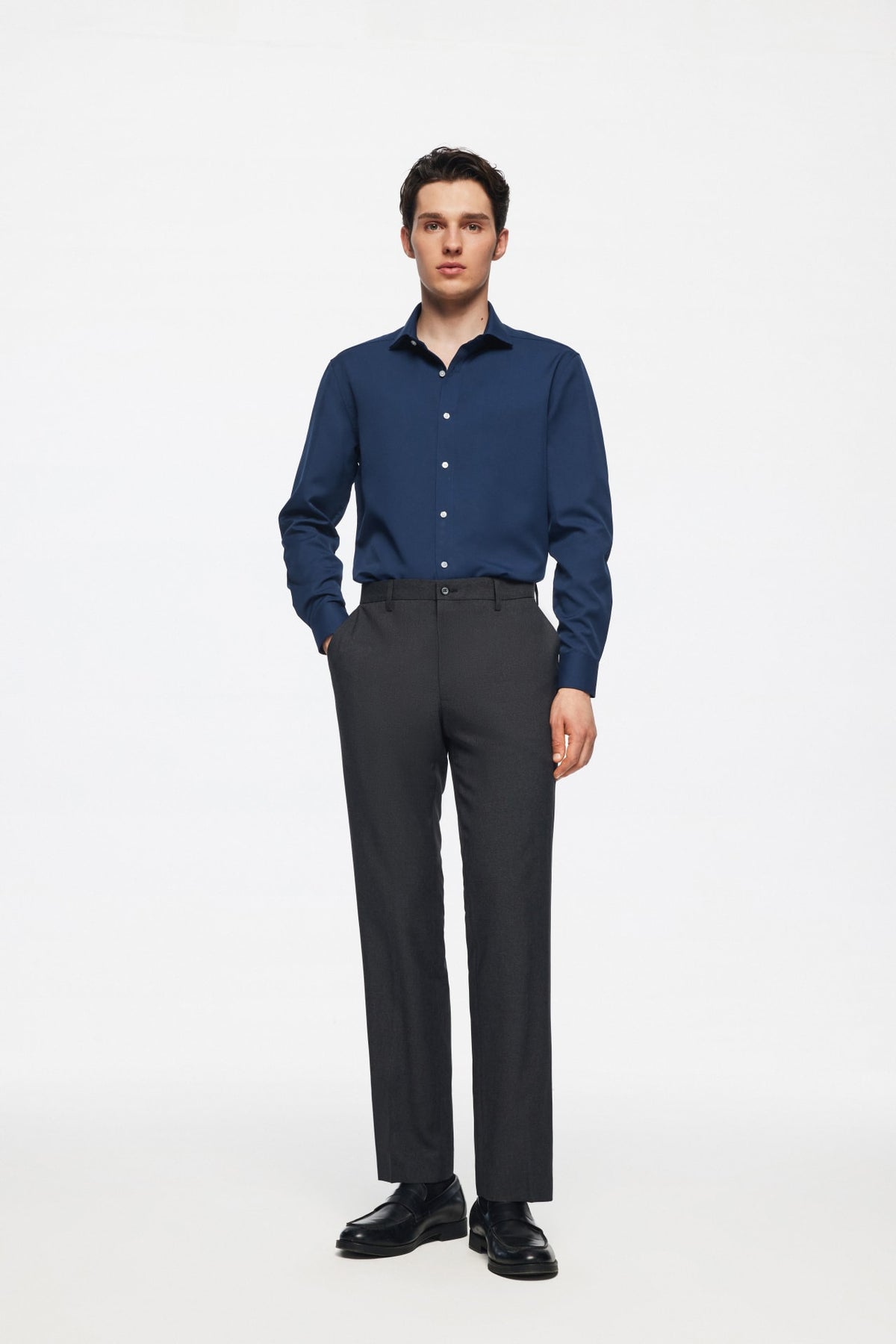 Non-Iron Dry Poplin Smart Fit Long Sleeve Shirt