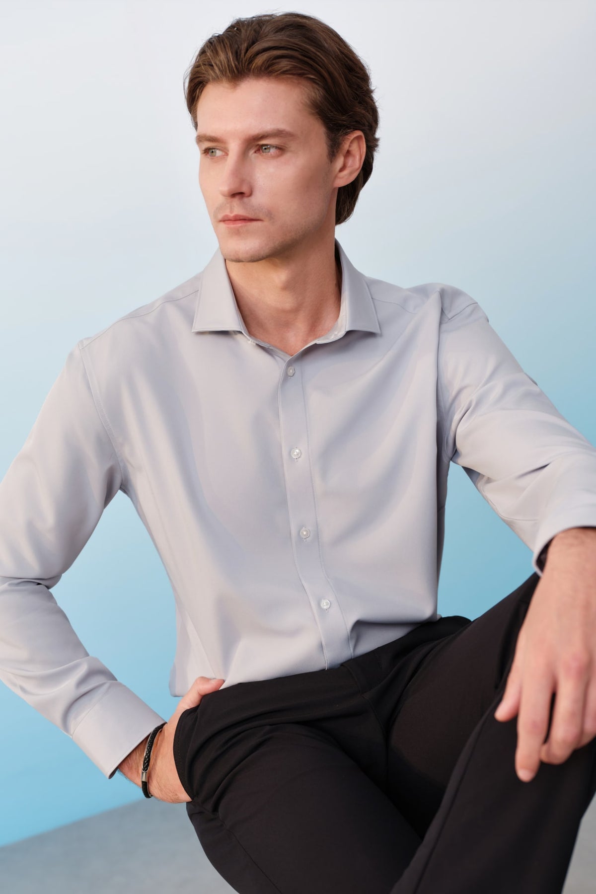 G2000 Shirts Non-Iron Dry Poplin Smart Fit Long Sleeve Shirt