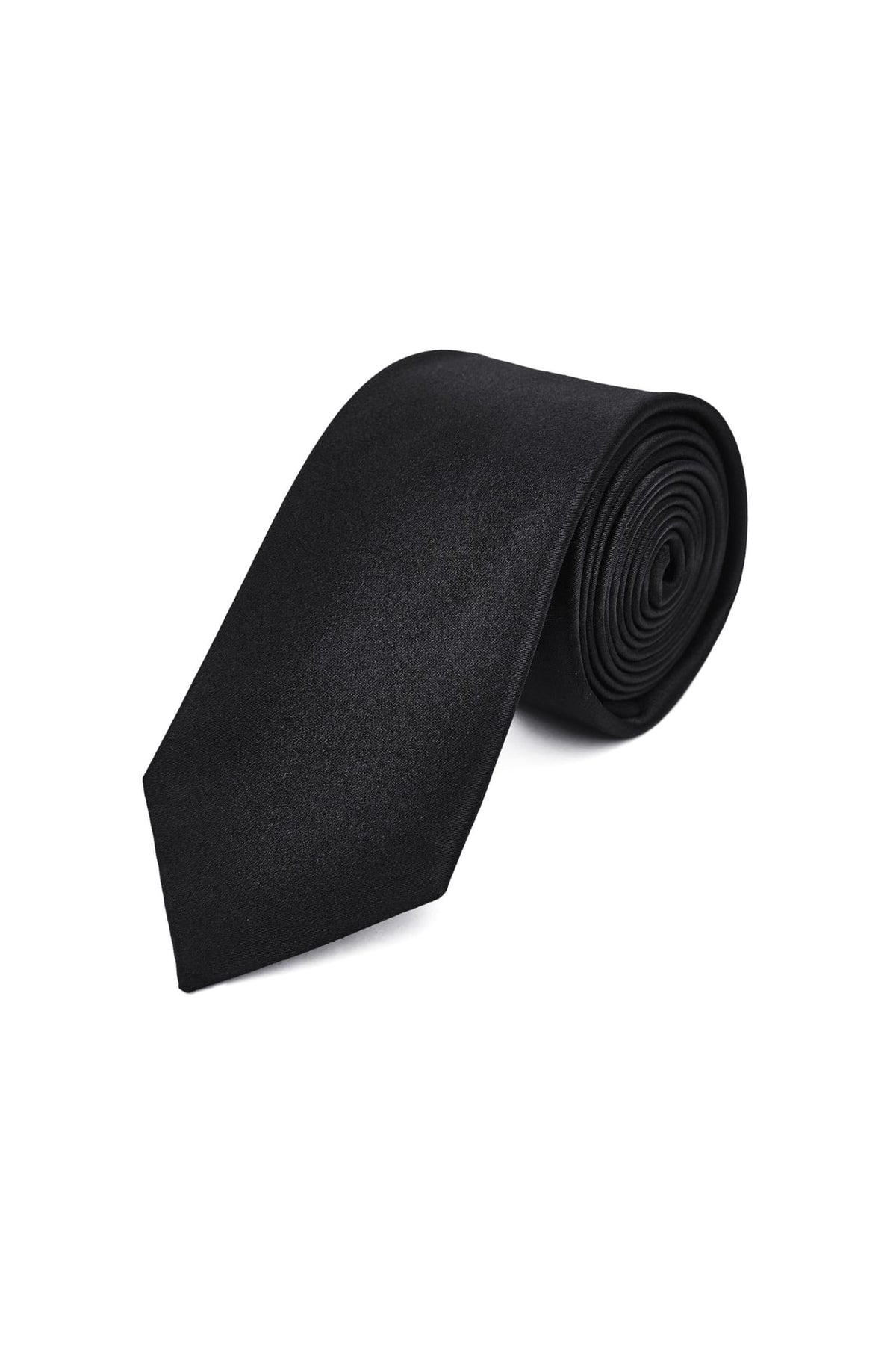 G2000 - Neckties - Silk Solid Tie - Pitch Black