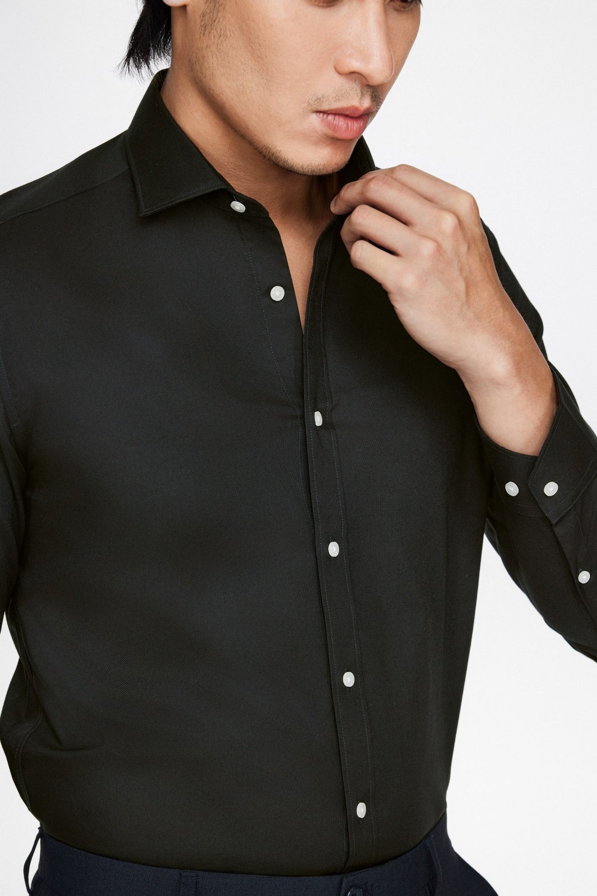 Easy Care Cotton Blend Oxford Smart Fit Long Sleeve Shirt