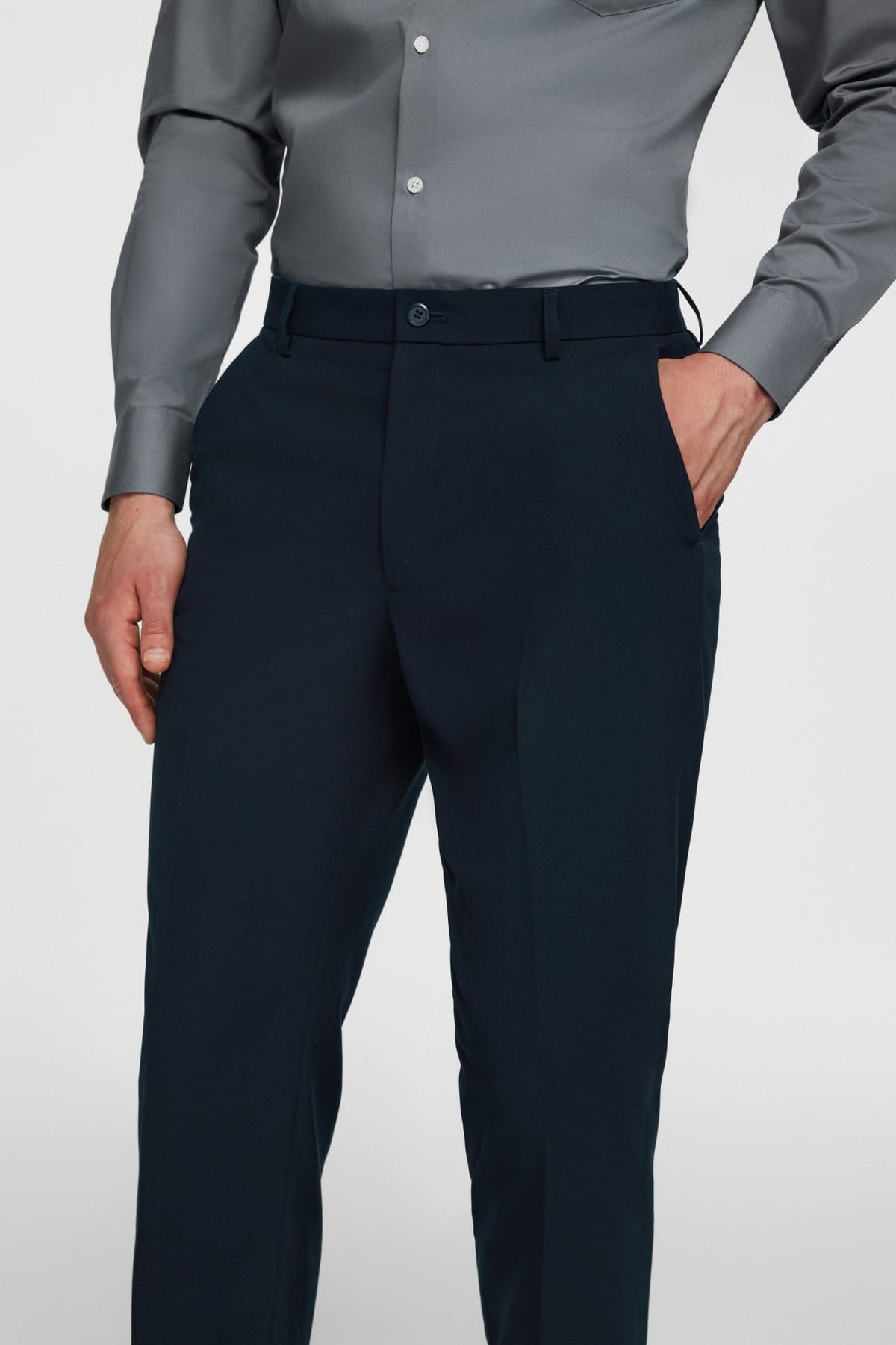 G2000 - Pants - Machine Washable Poly Blend Regular Fit Suit Pants