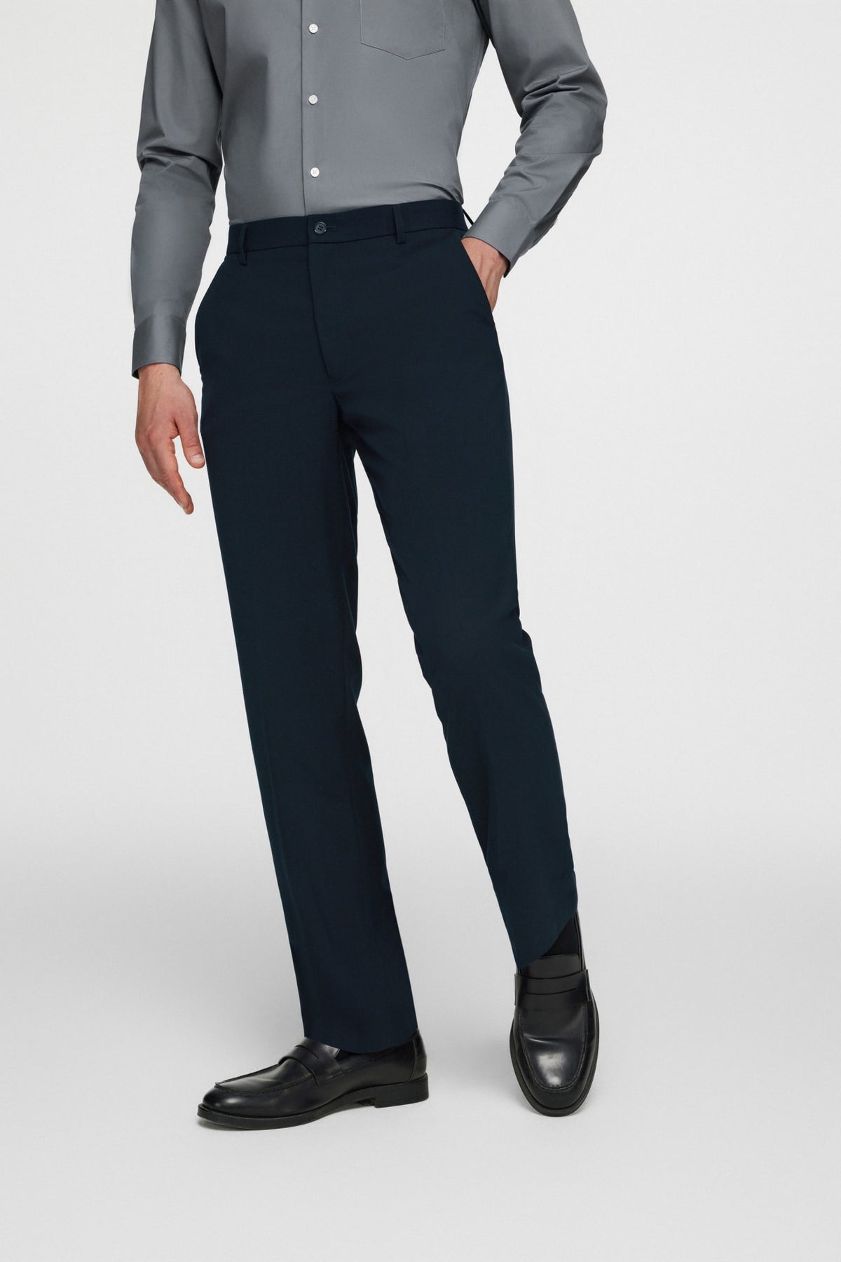G2000 - Pants - Machine Washable Poly Blend Regular Fit Suit Pants