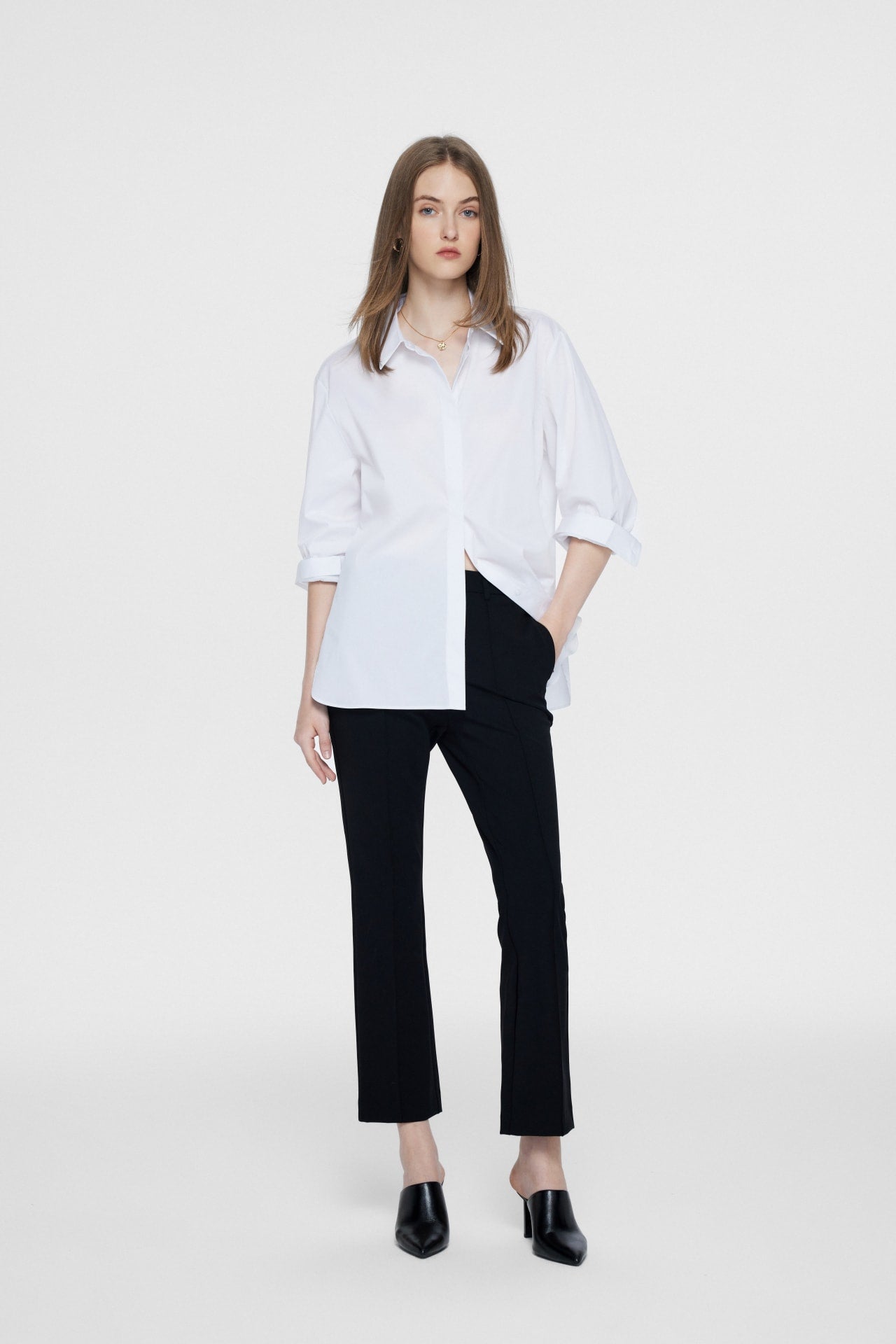 Ocean UV Protection Stretchable Fine Twill Oversized Shirt